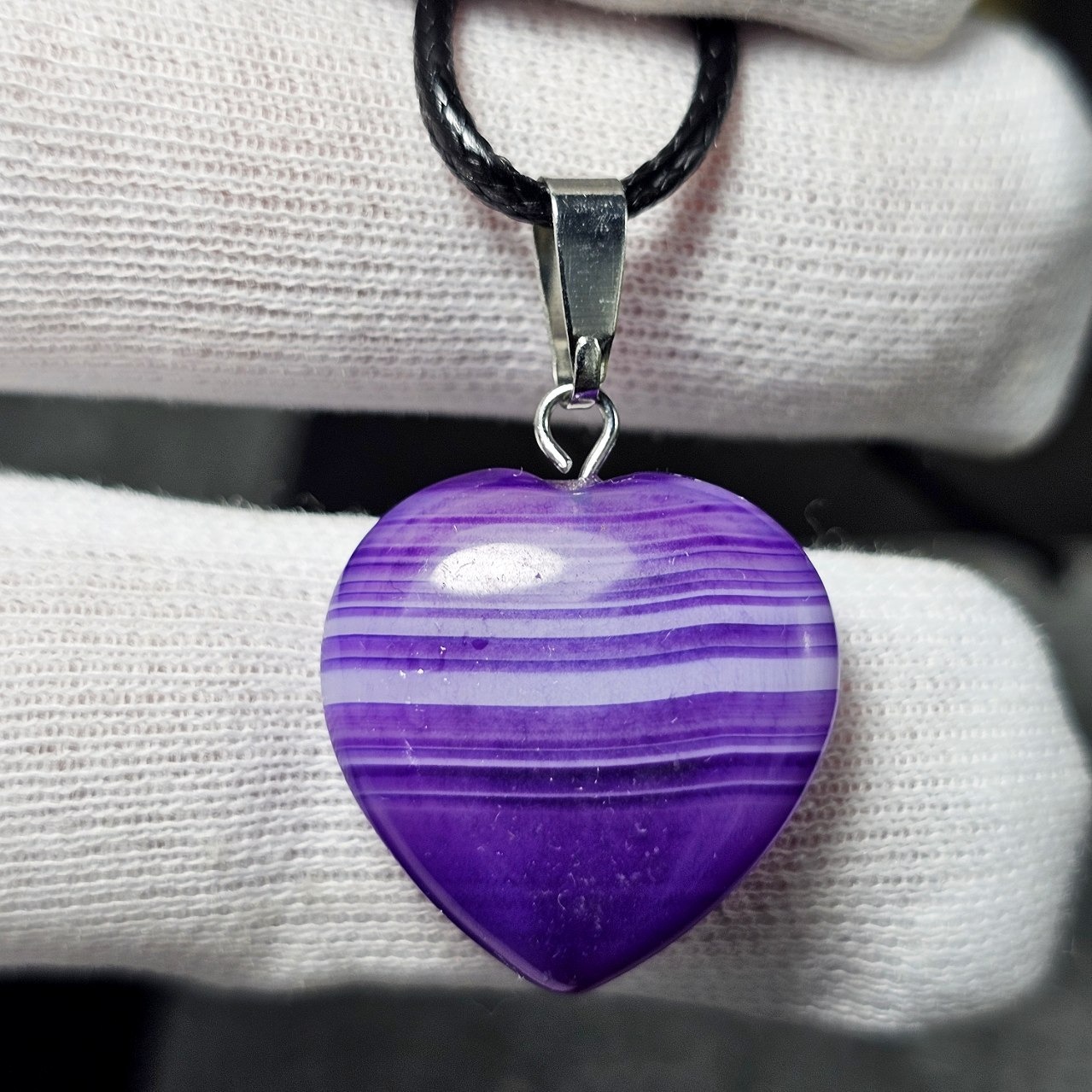 آویز گردنبند سنگ عقیق سلیمانی معدنی کد 36595