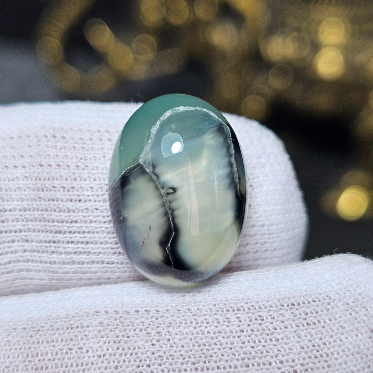 نگین سنگ عقیق دراگون معدنی کد 36848