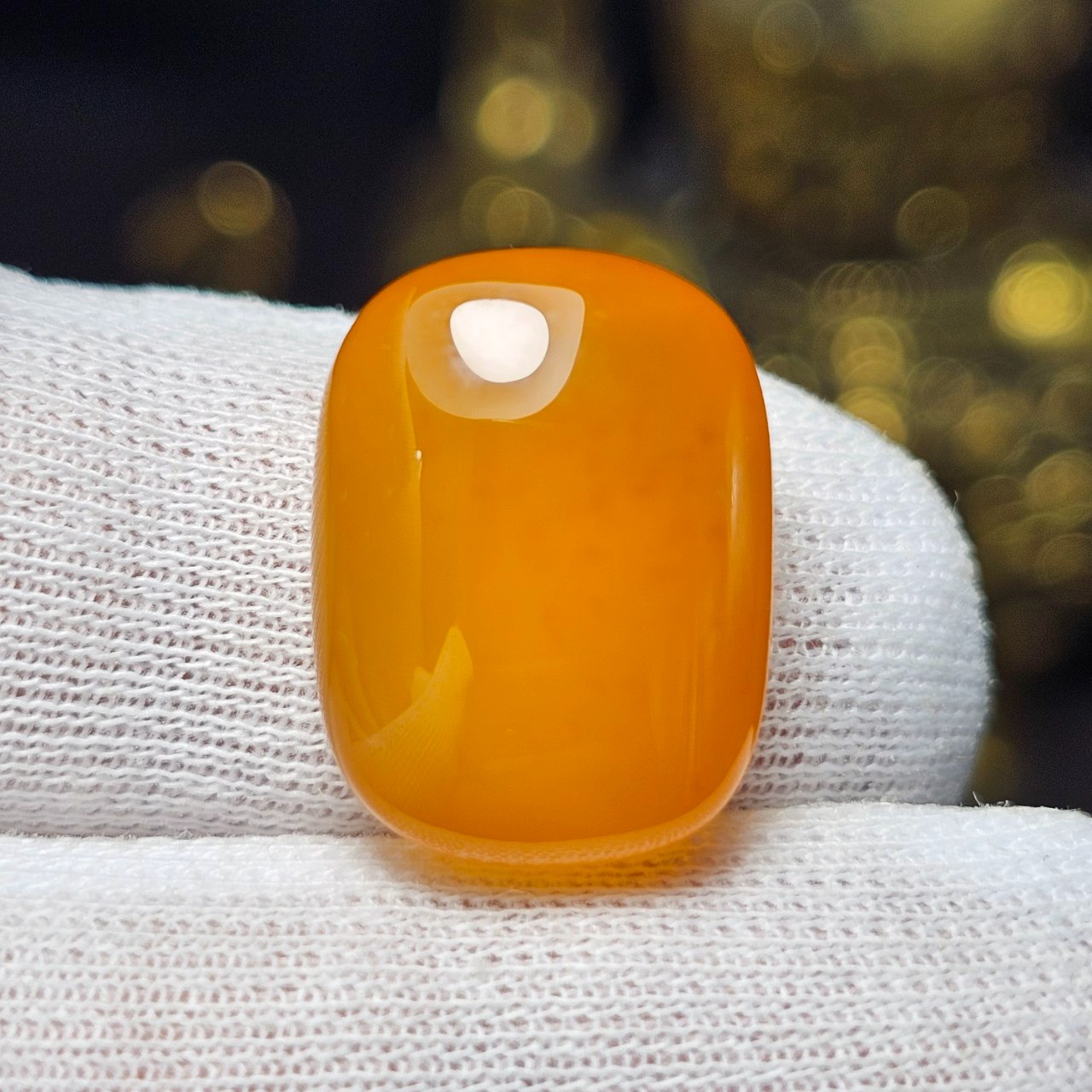 نگین سنگ عقیق عسلی معدنی کد 36797