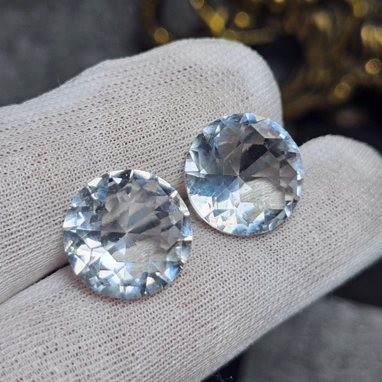 جفت نگین کریستال تراش برلیان کد 36722