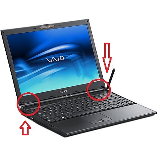 قاب پوشاننده لولا لپ تاپ Sony Vaio SZ650N