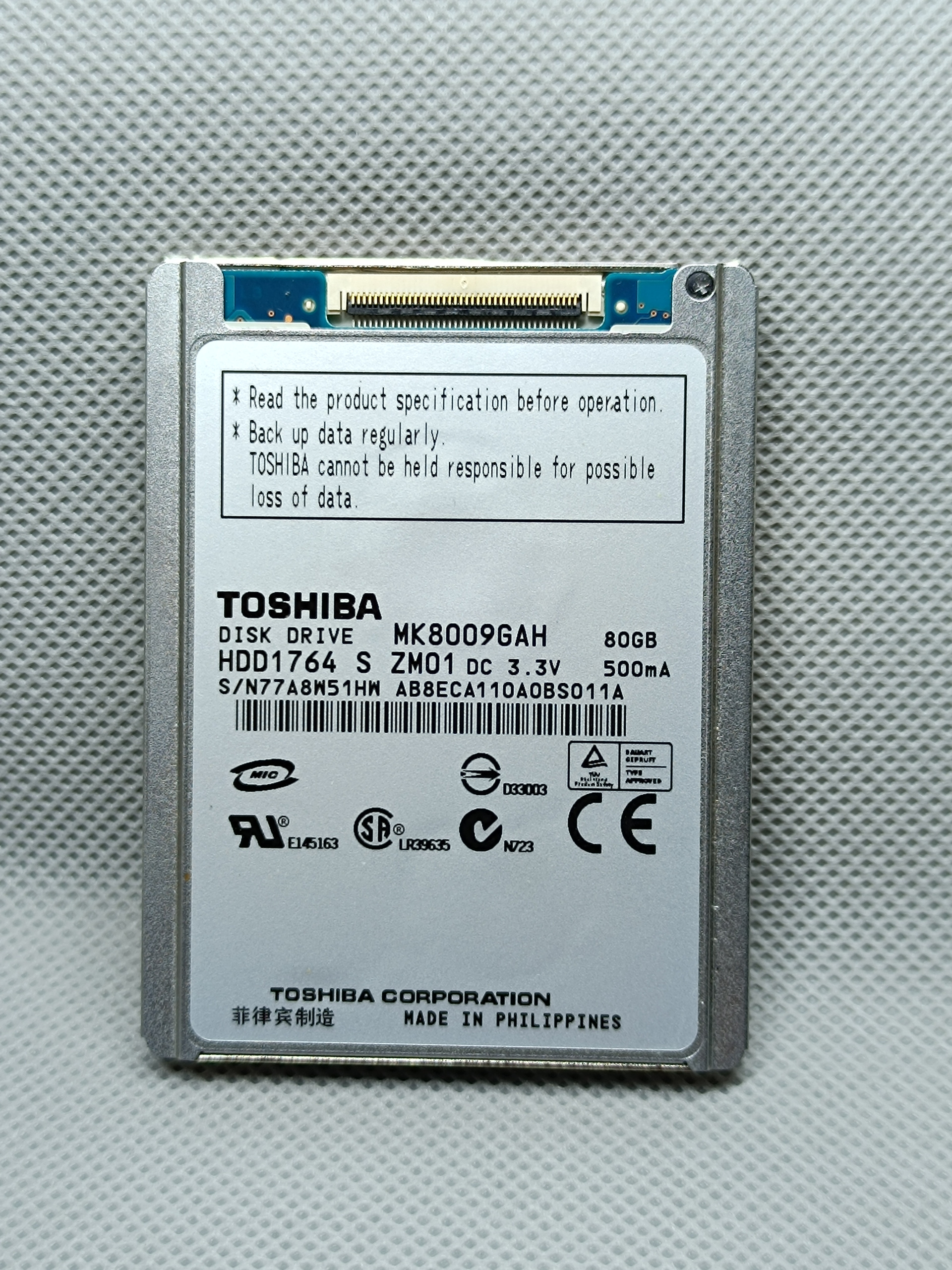 هارد فلتی 1.8 اینچی Toshiba