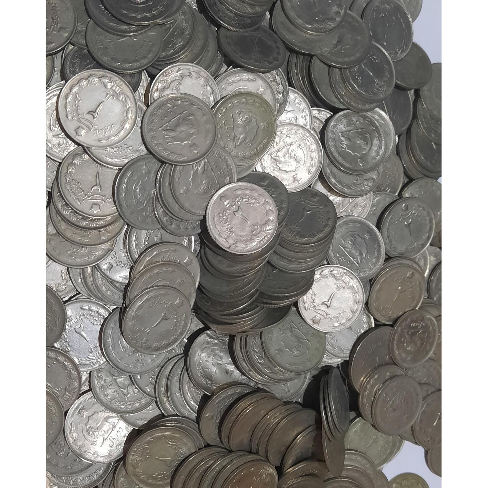 صد عدد سکه 2 ریالی شاهی