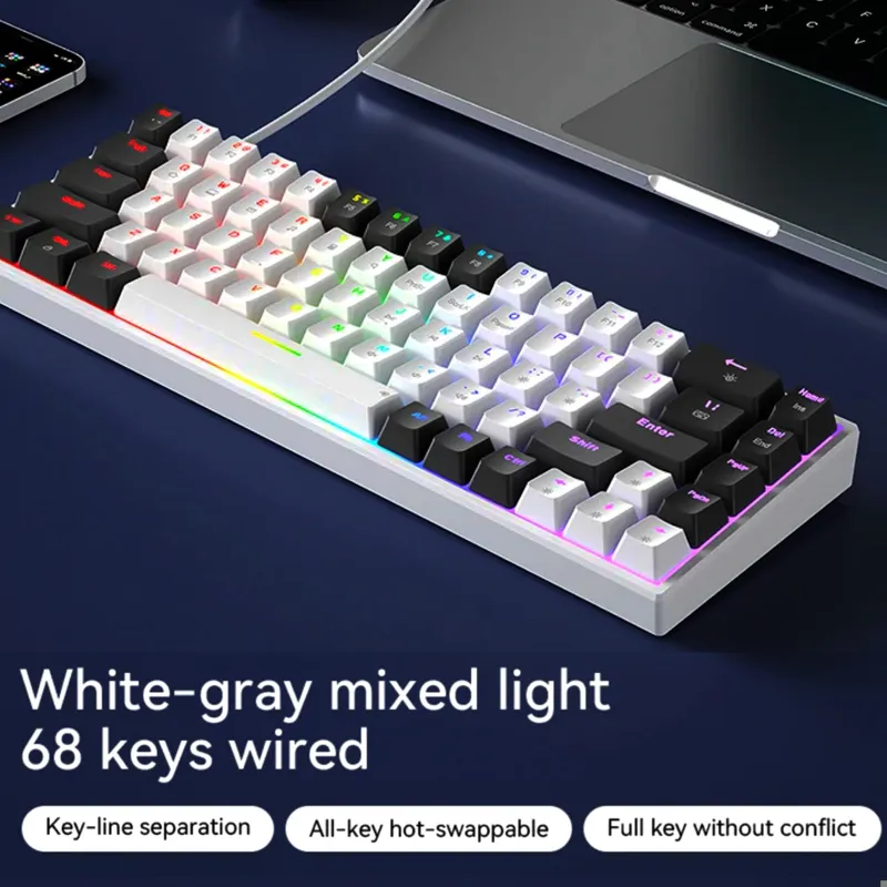 کیبورد حرفه ای مکانیکال BOW تایوانی گیمینگ RGB