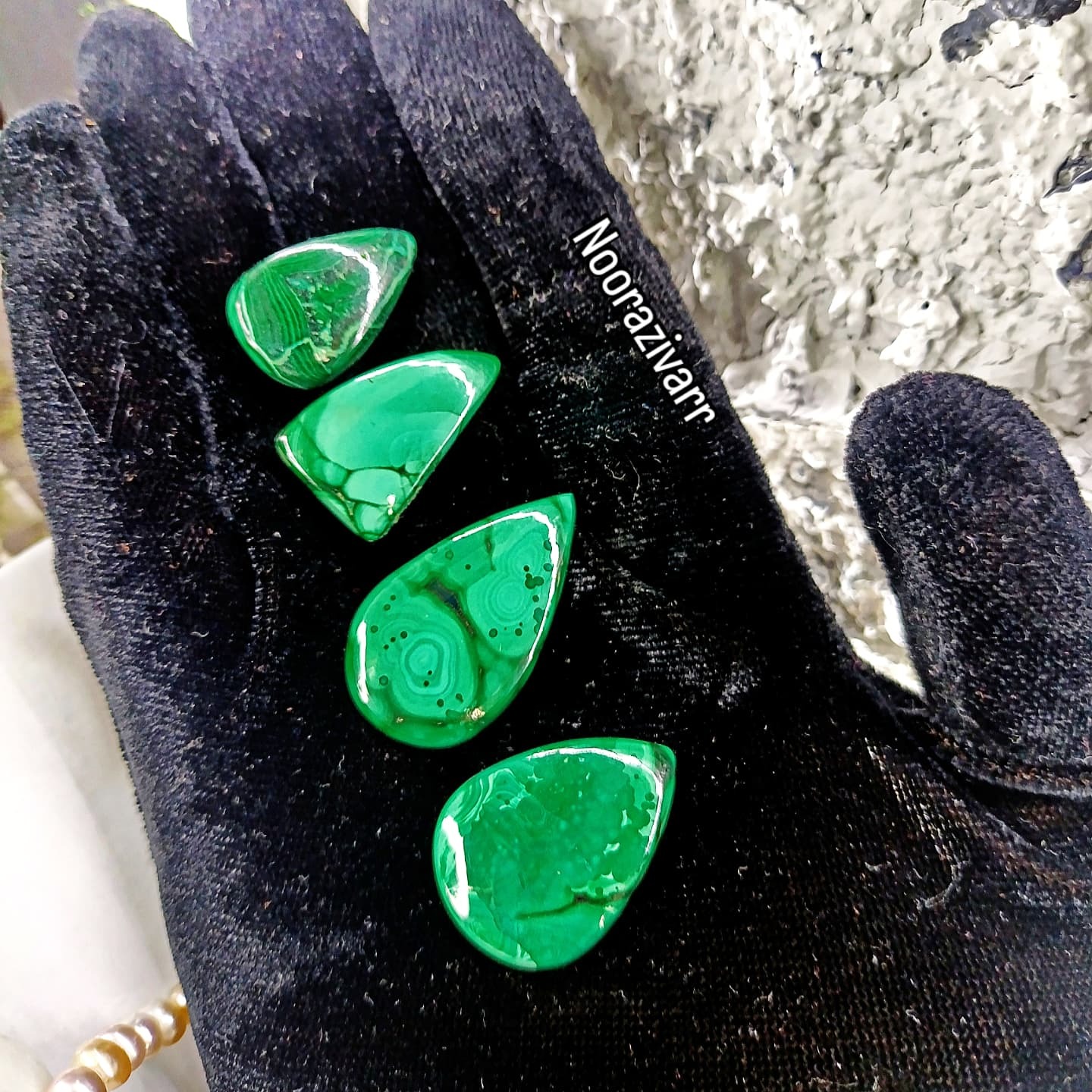 پک چهار عددی مالاکیت اصل معدنی