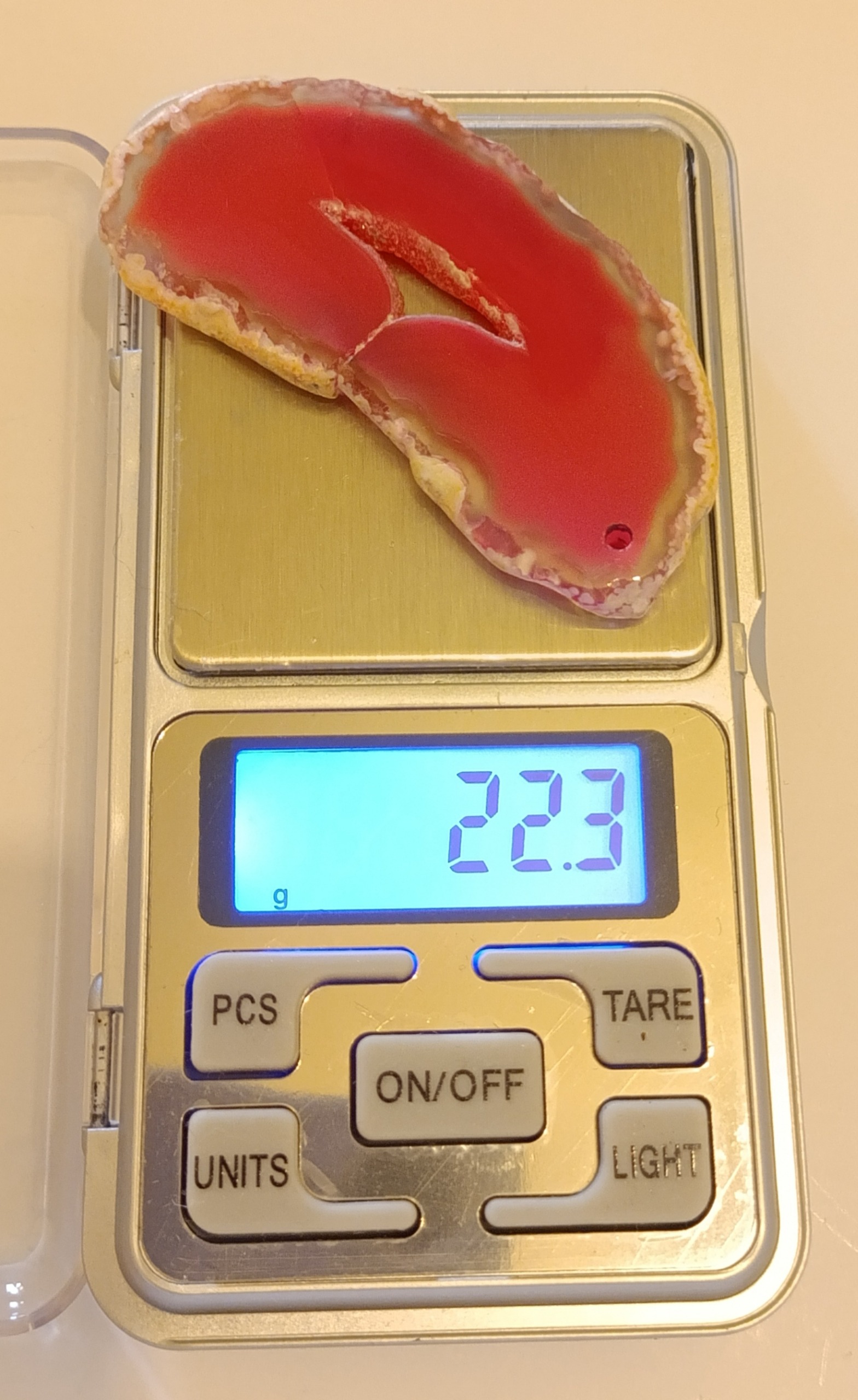 اسلایس ژئود عقیق صورتی هندوستان