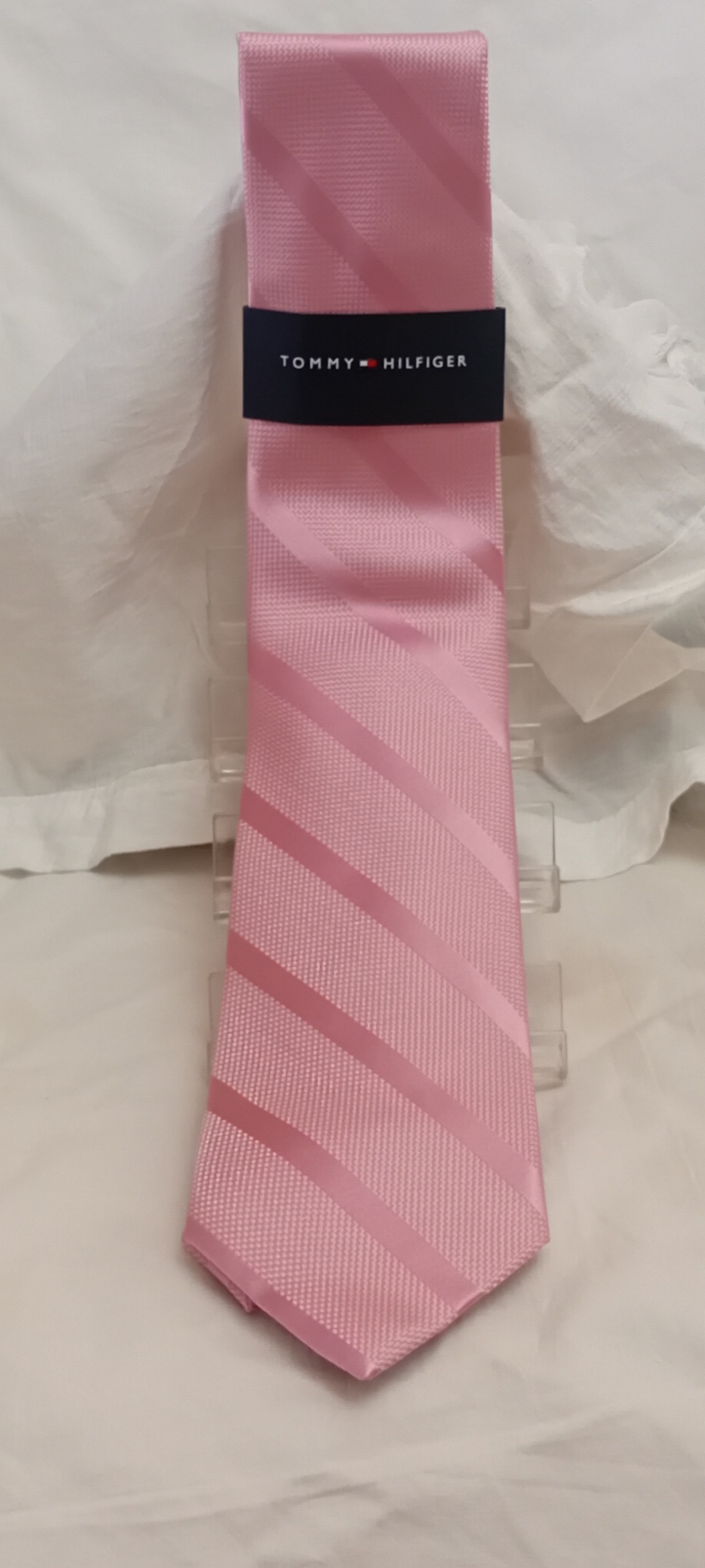 کراوات TOMMY HILFIGER صورتی راه راه