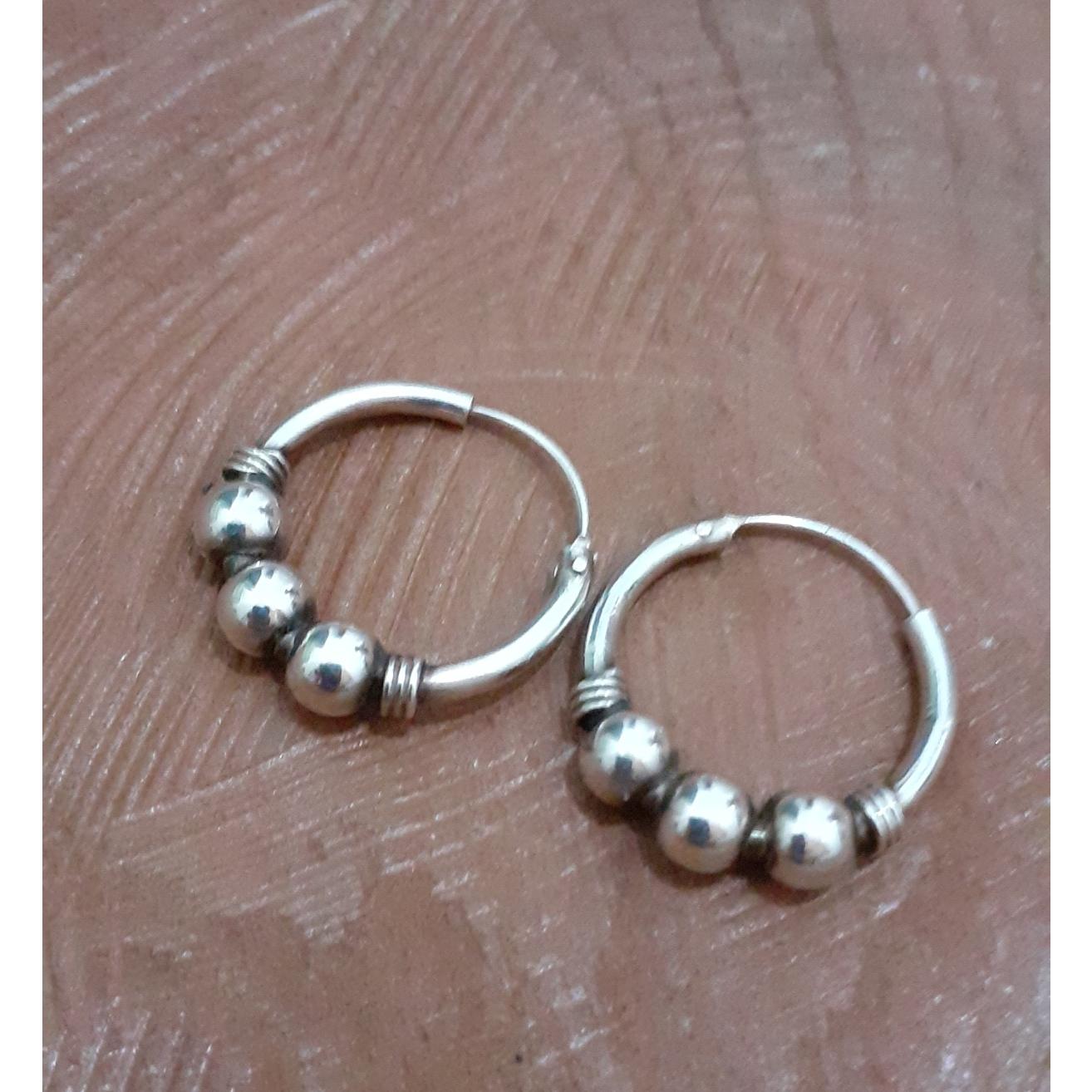 گوشواره گوی نقره