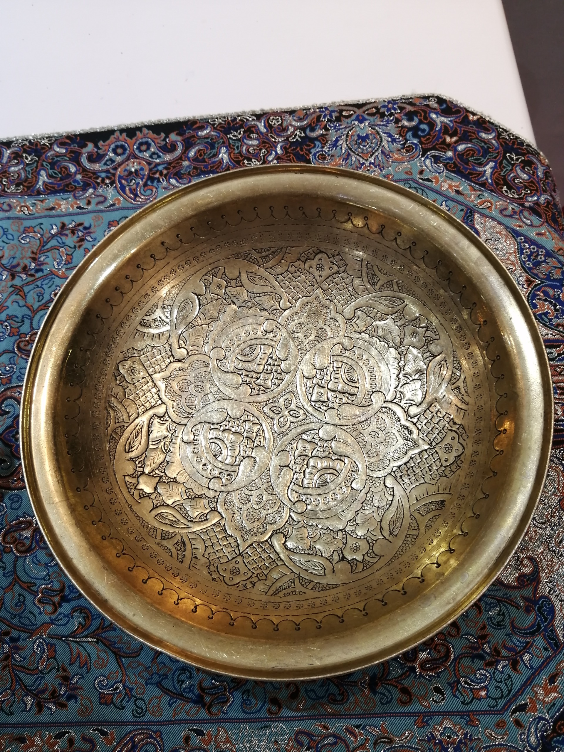 میوه خوری برنجی قلم کاری