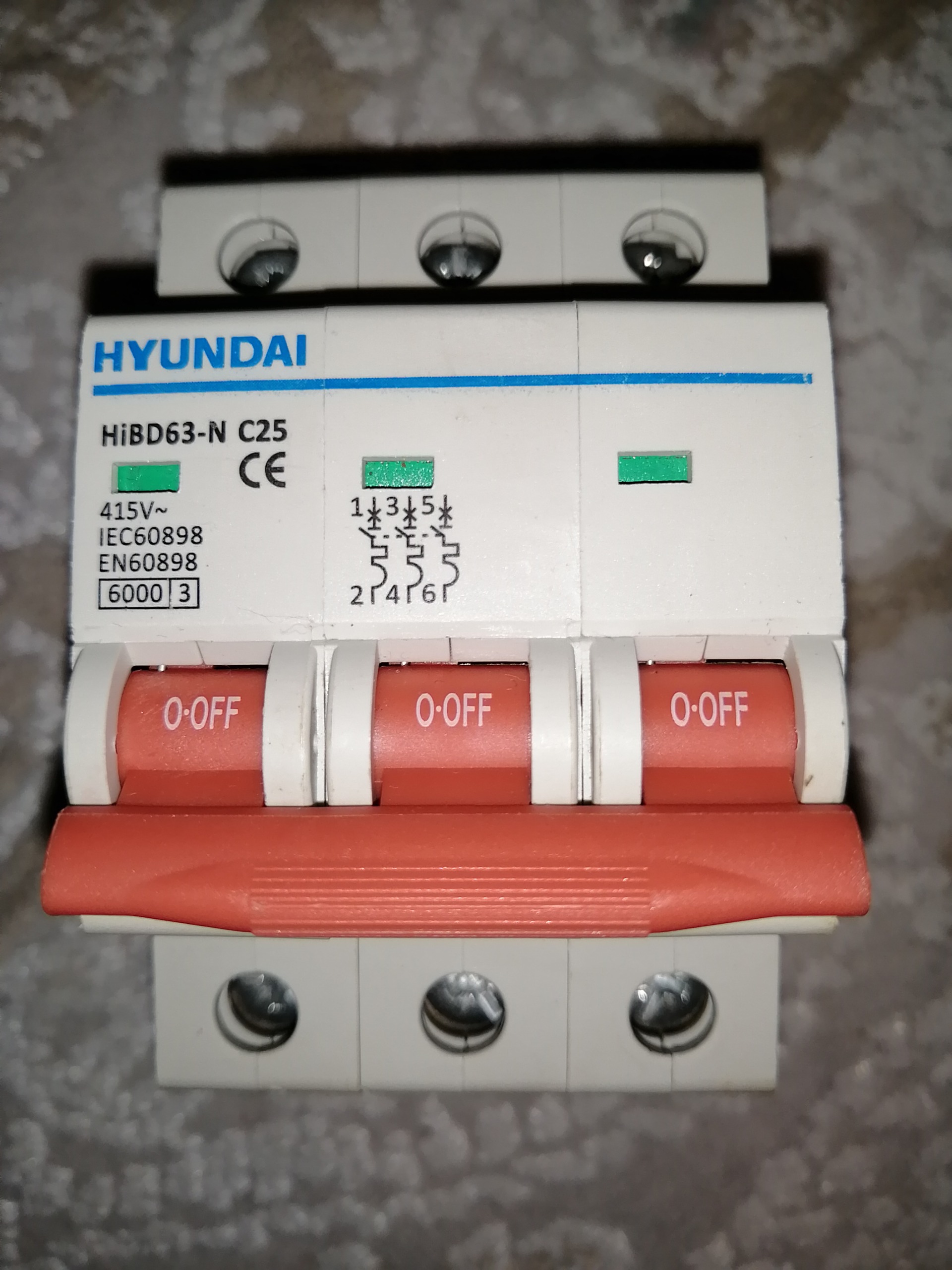 فیوز مینیاتوری سه فاز 25c هیوندای