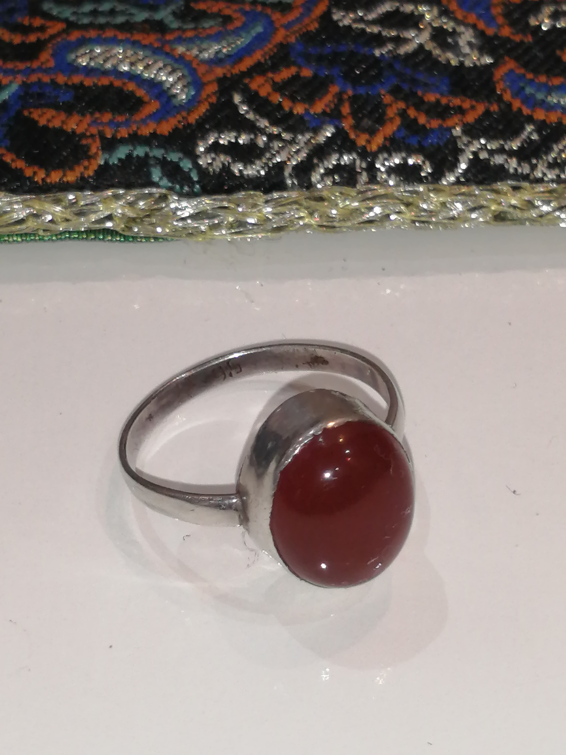 انگشتر نقره عقیق زیبا