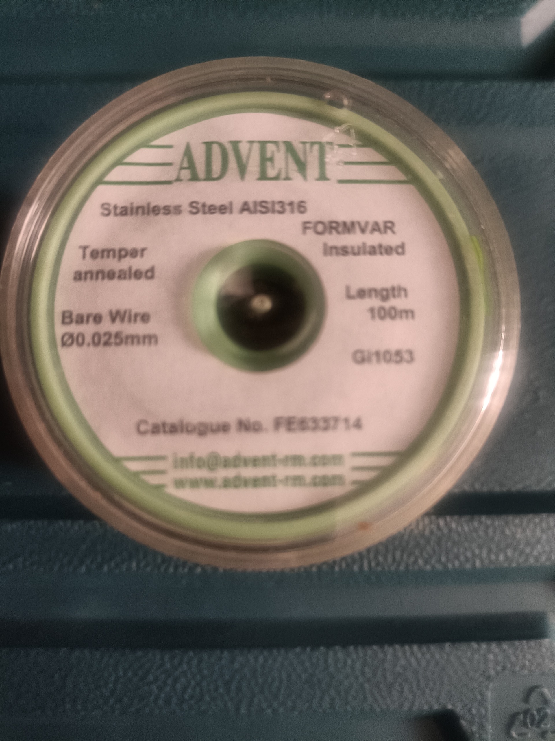 سیم استیل ضد زنگ با قطر 0.025 mm