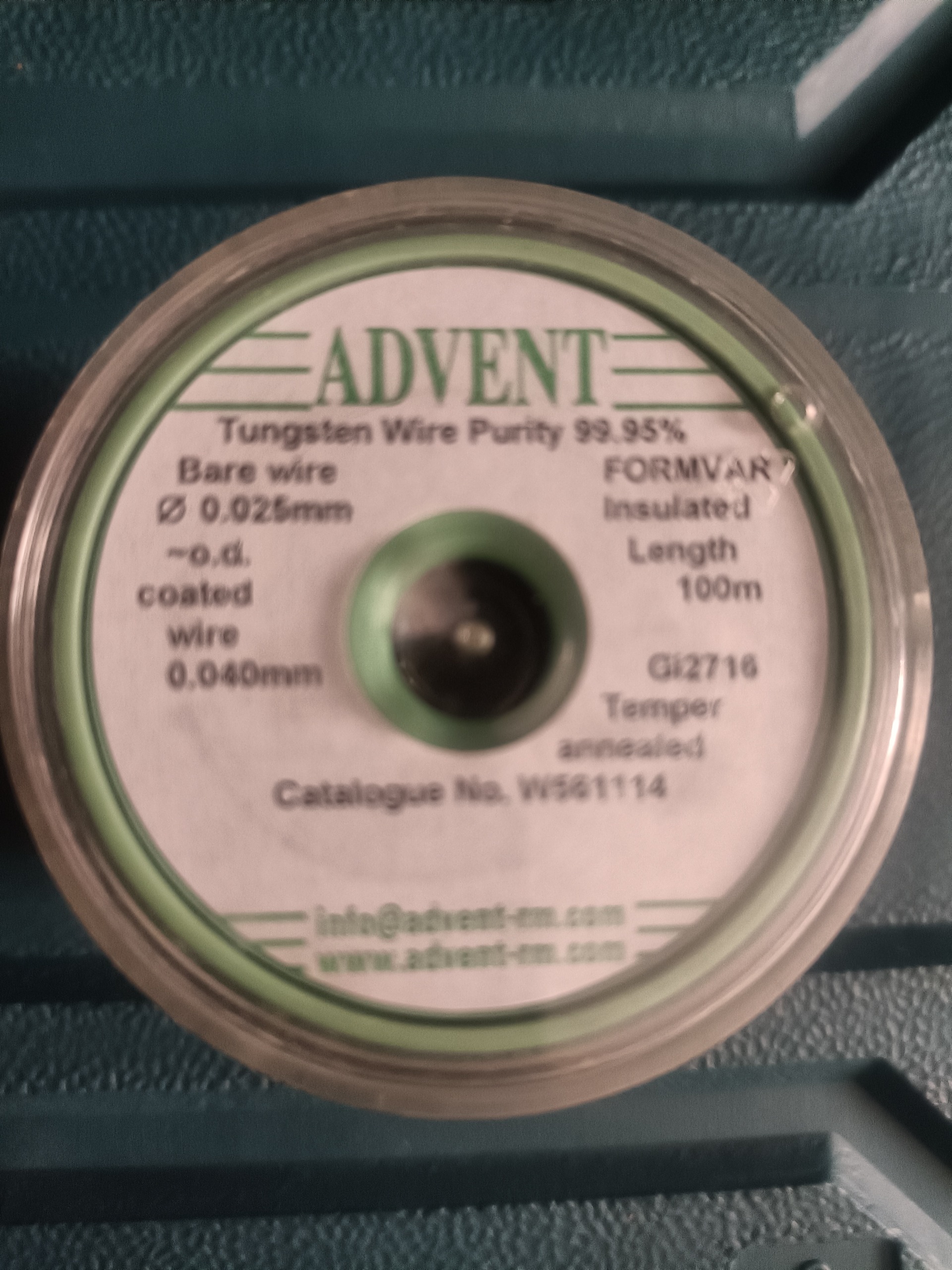 سیم تنگستن با قطر 0.025 mm