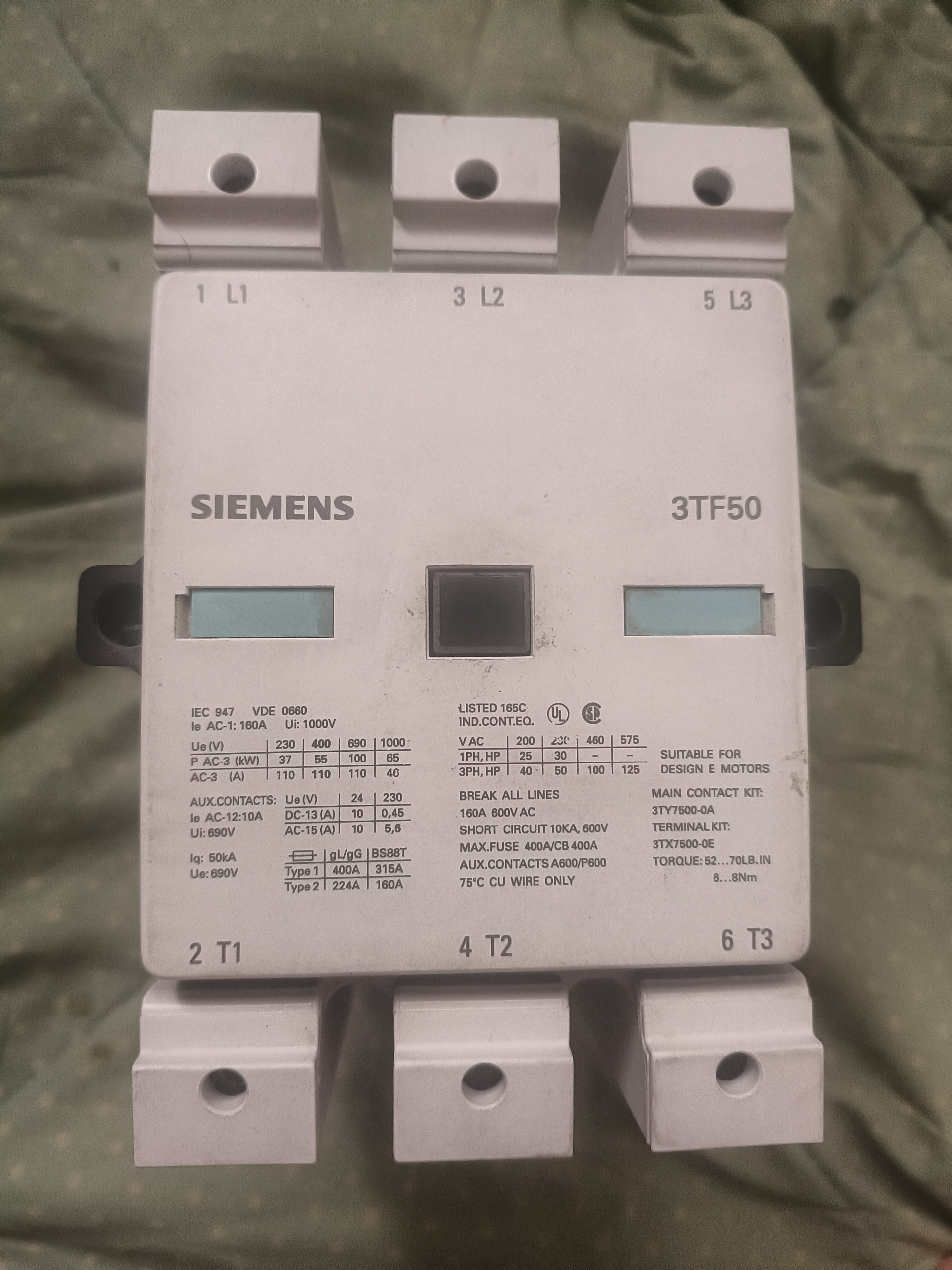 کانتکتور 3tf50 سه فاز زیمنس