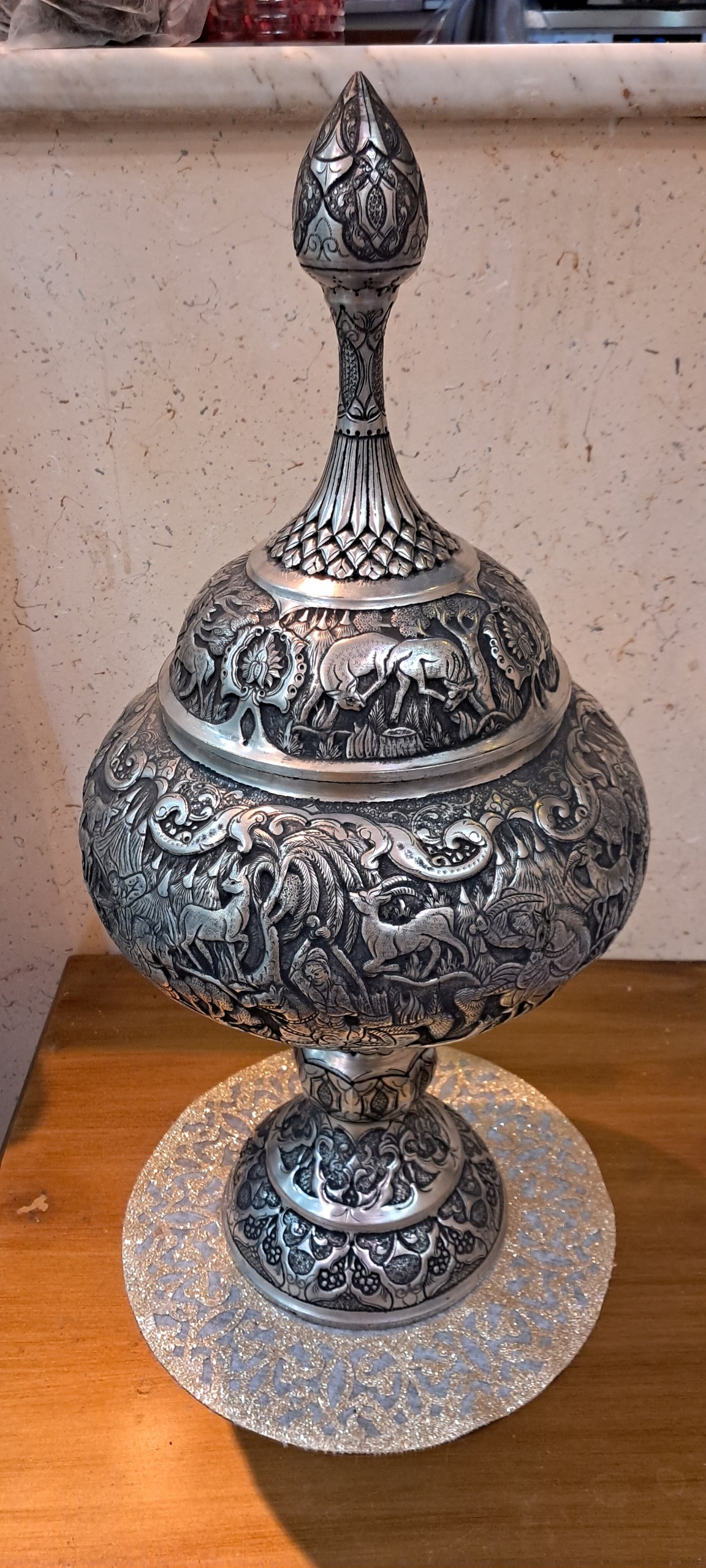 گز خوری شکلات خوری مسی قلم کاری