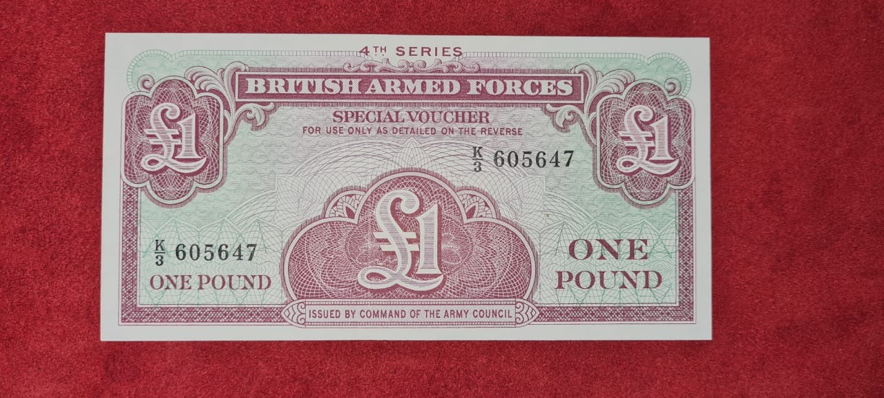 اسکناس 1 پوند نظامی انگلستان کمیاب