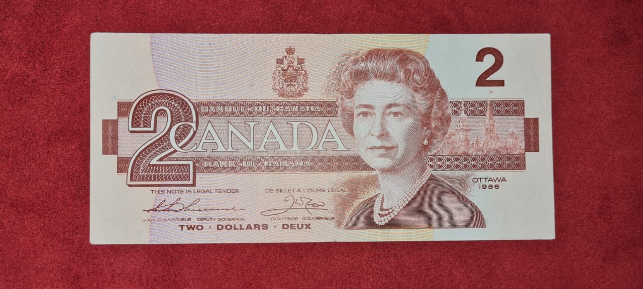 اسکناس 2 دلار کانادا ملکه