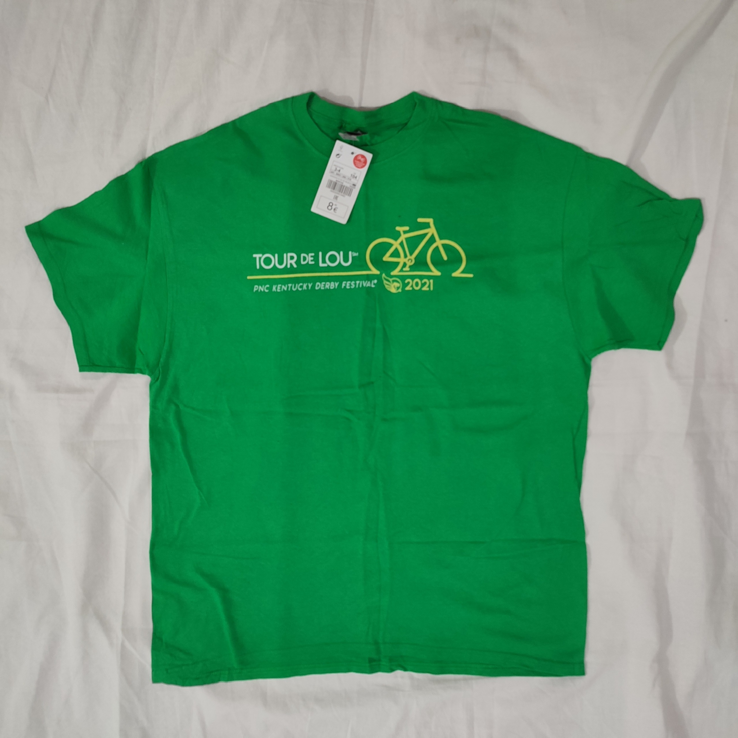 تیشرت رنگی سبز استوک آکبند | سایز XL  |  کد T40