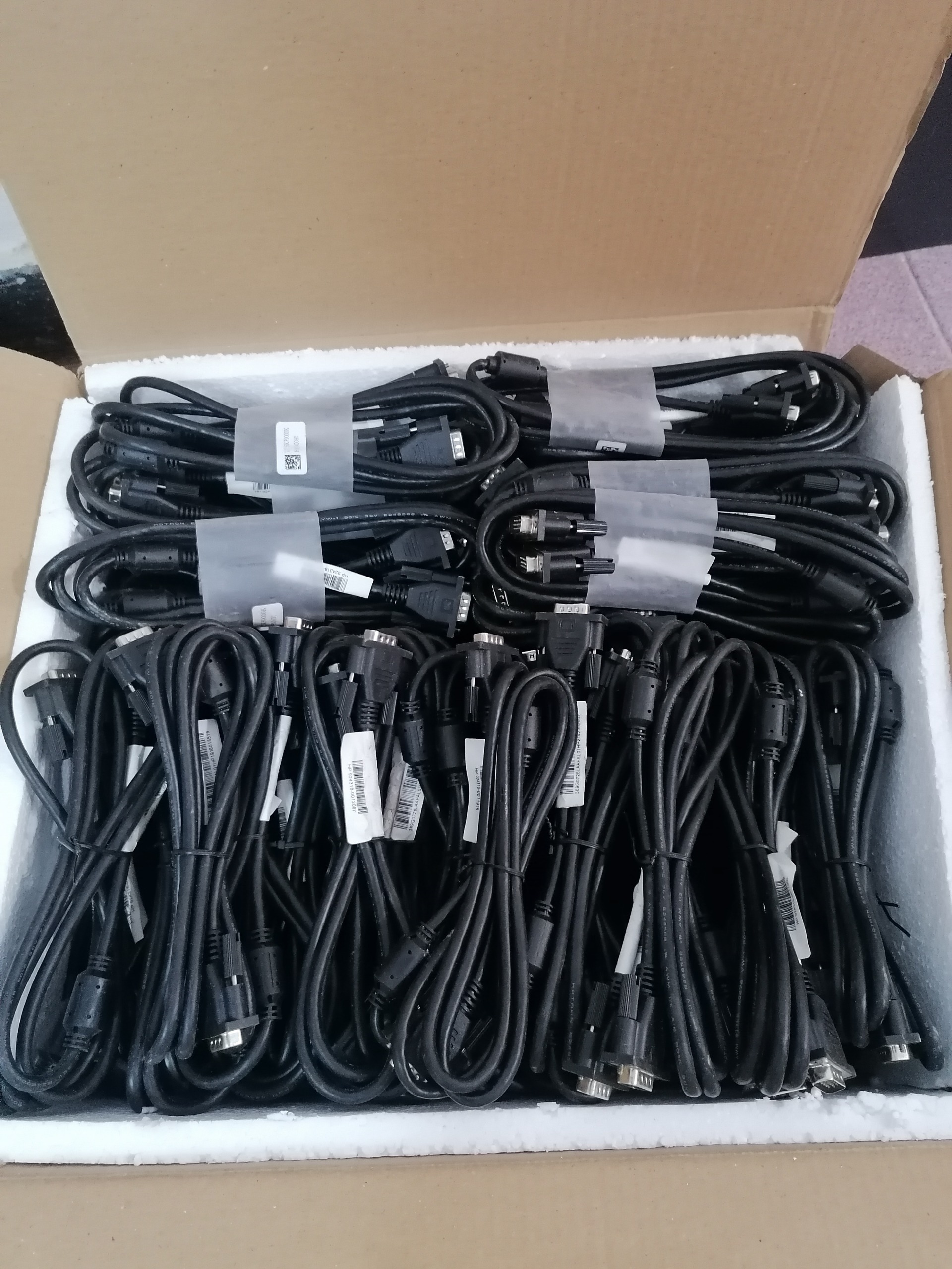 پک کابل 43تایی تصویر VGA استوک اورجینال سر مشکی