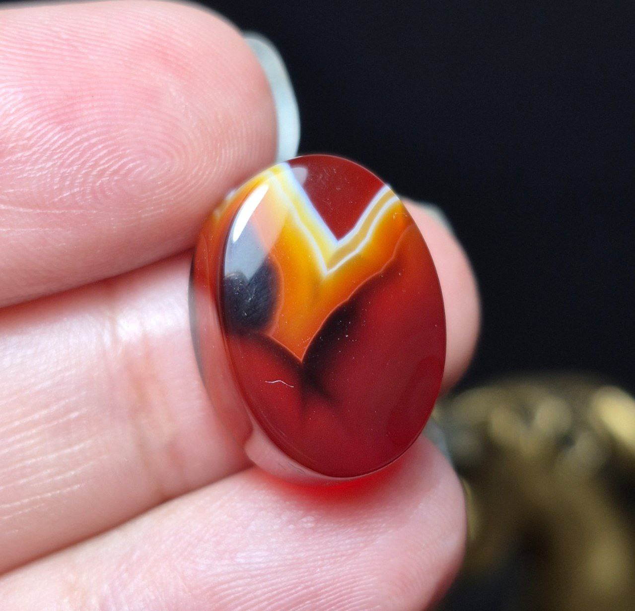 نگین سنگ عقیق معدنی کد k1181