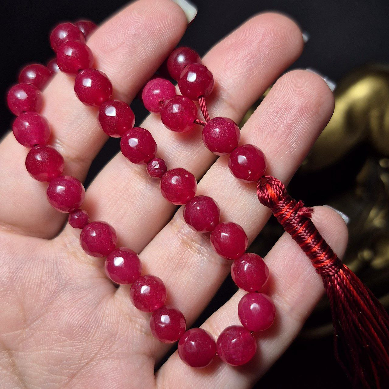 تسبیح 33 دانه جید معدنی کد k1201