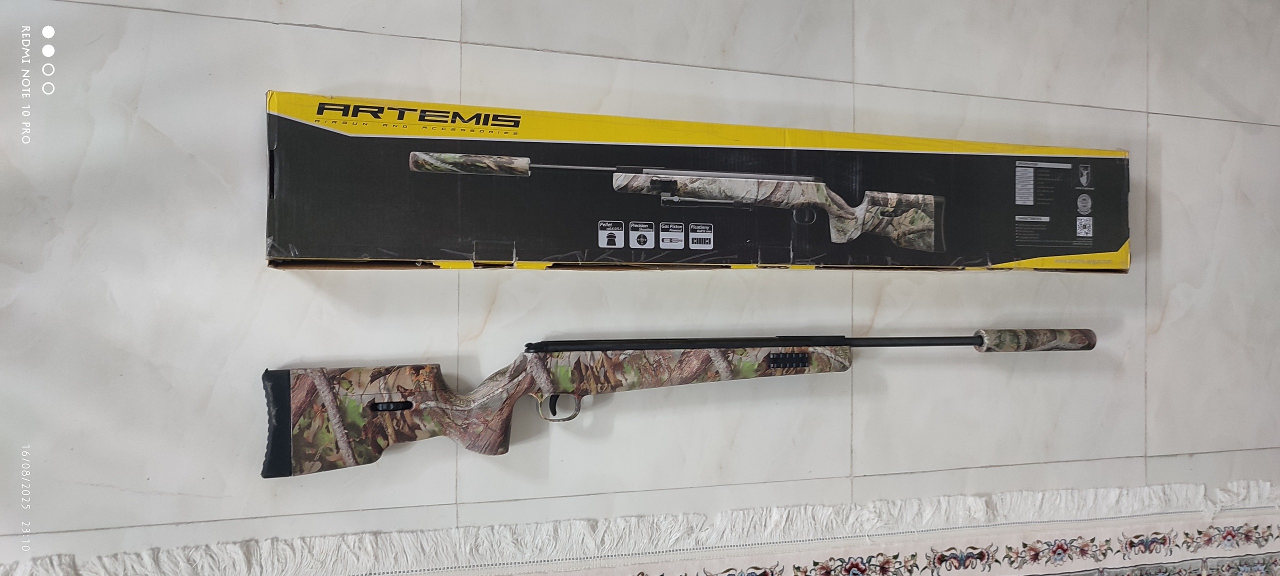 تفنگ بادی آرتمیس مدل sr 1250 s