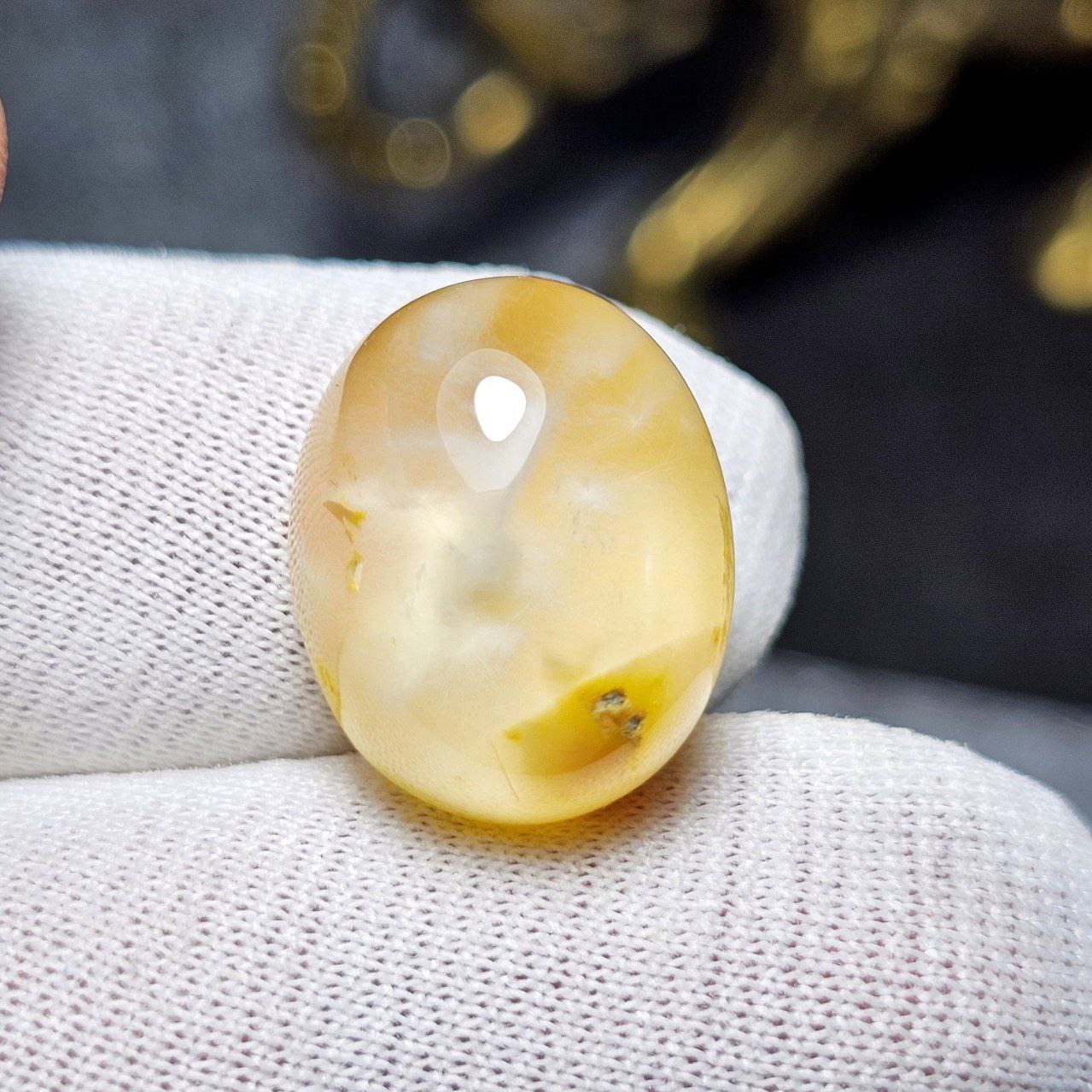  نگین سنگ طبیعی کوارتز زرد معدنی کد36008