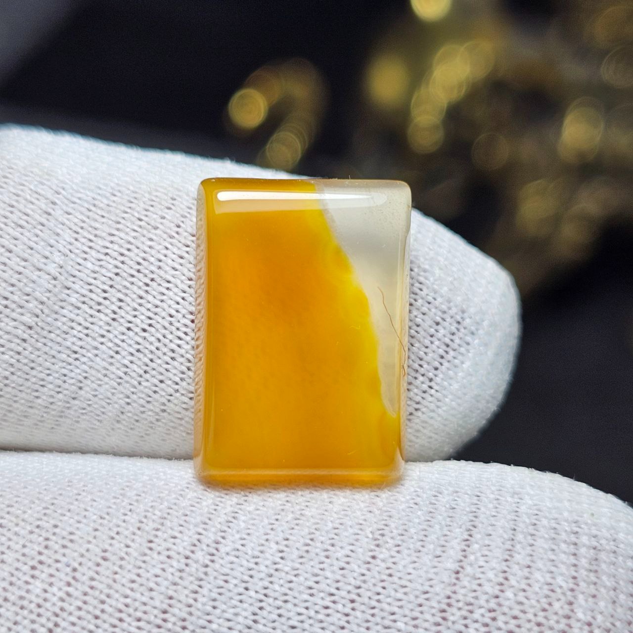 نگین سنگ عقیق زرد معدنی کد36047