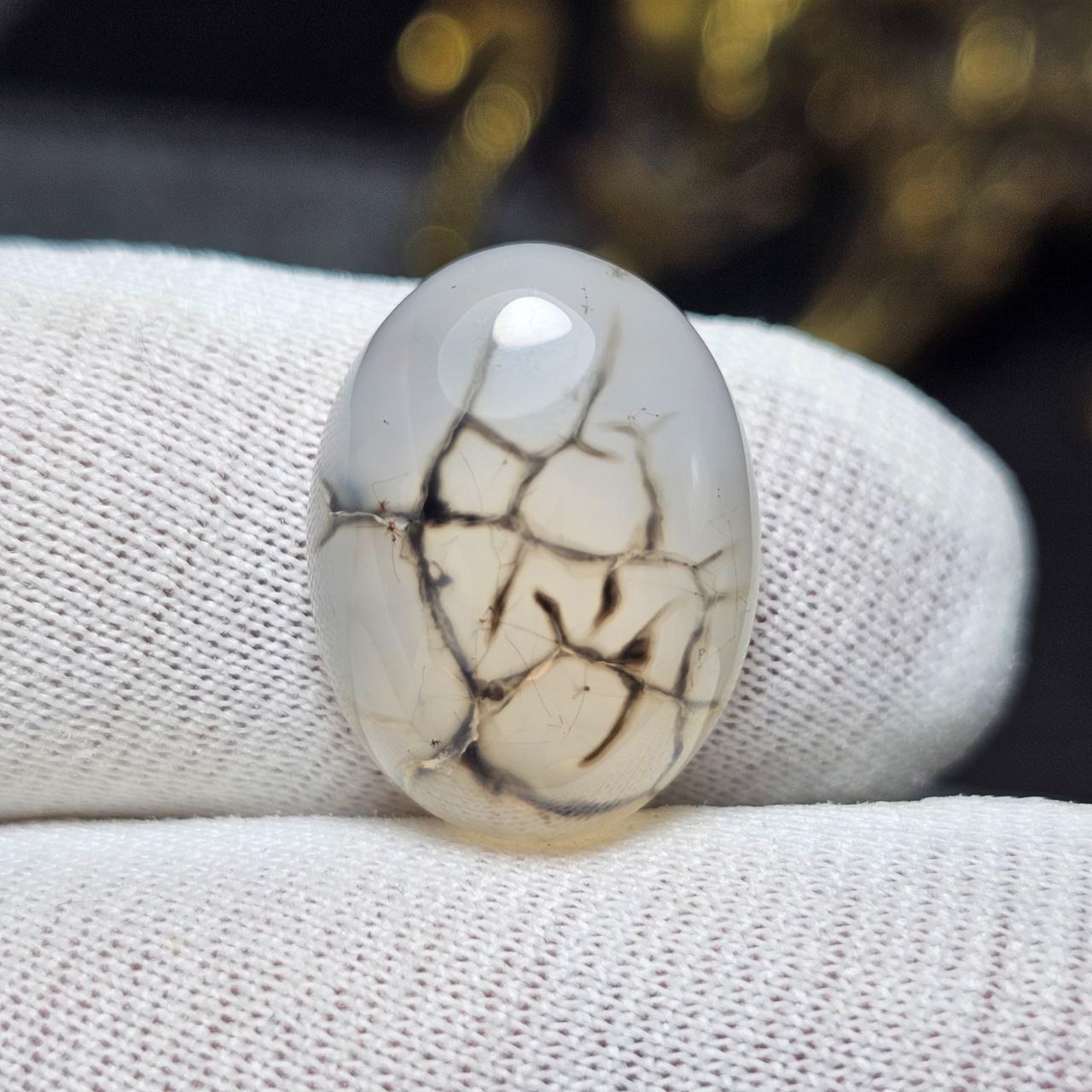  نگین سنگ عقیق دراگون معدنی کد36057