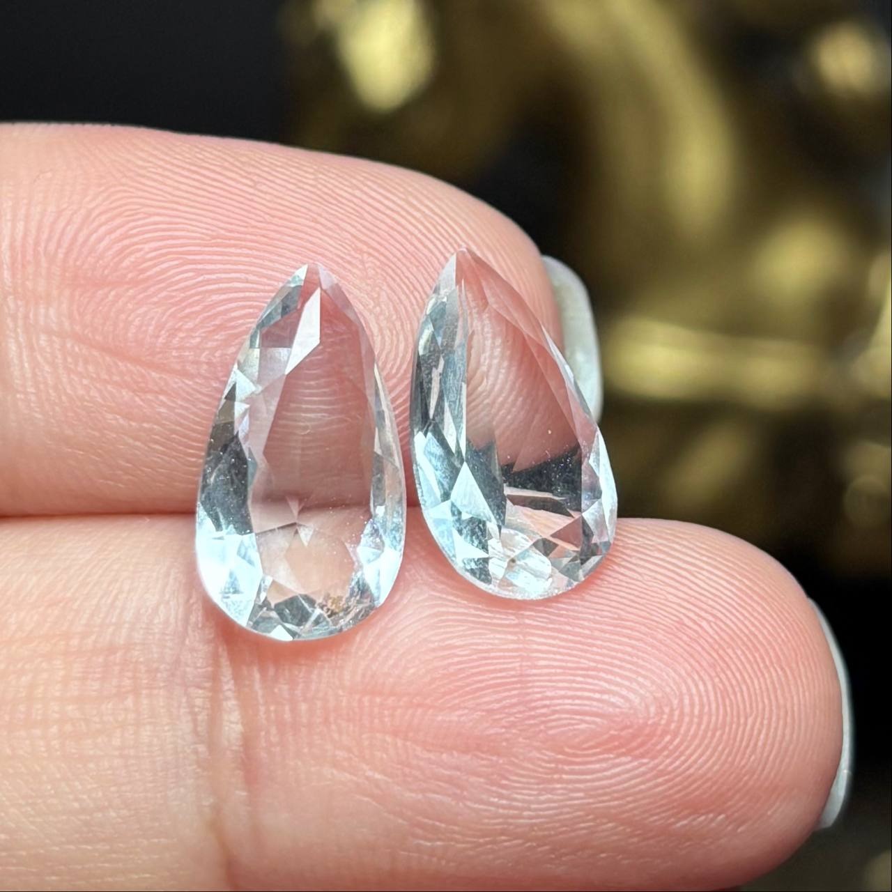 جفت نگین کوارتز سنتتیک کد 60654