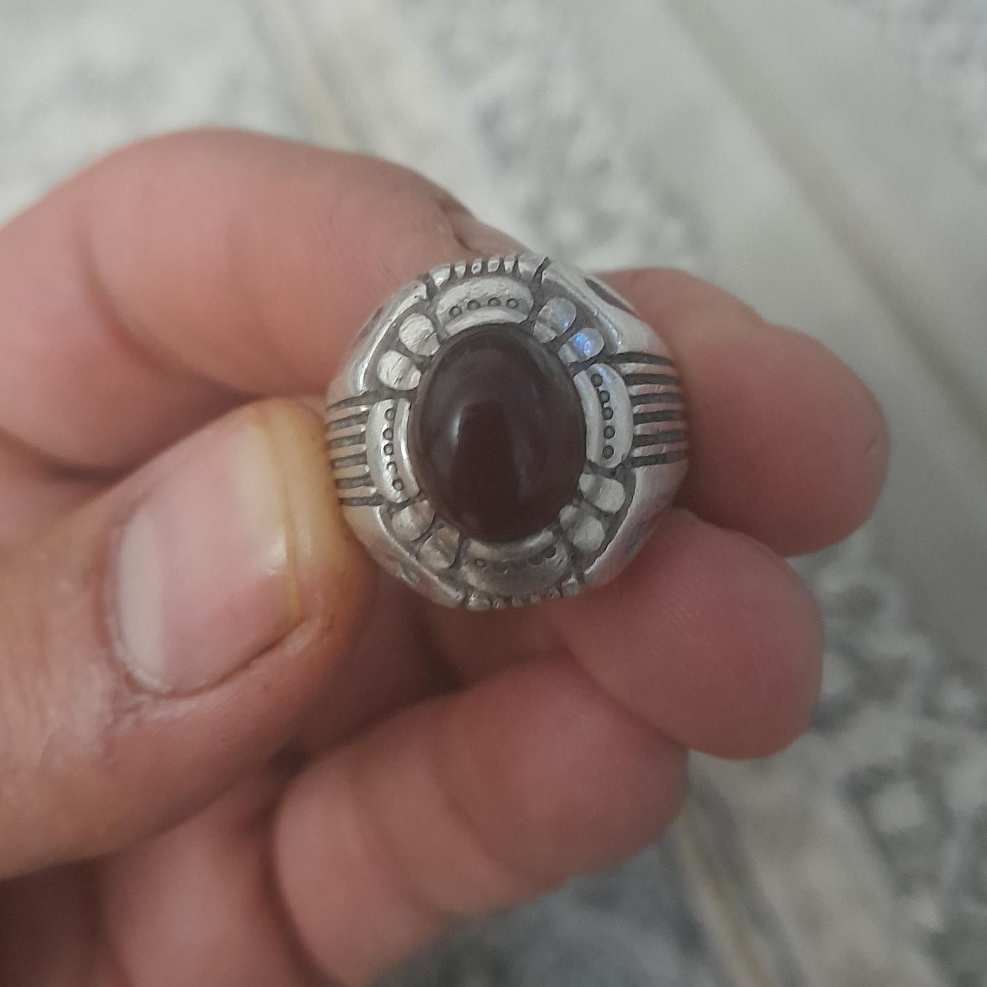 انگشتر نقره دارای دو مهر