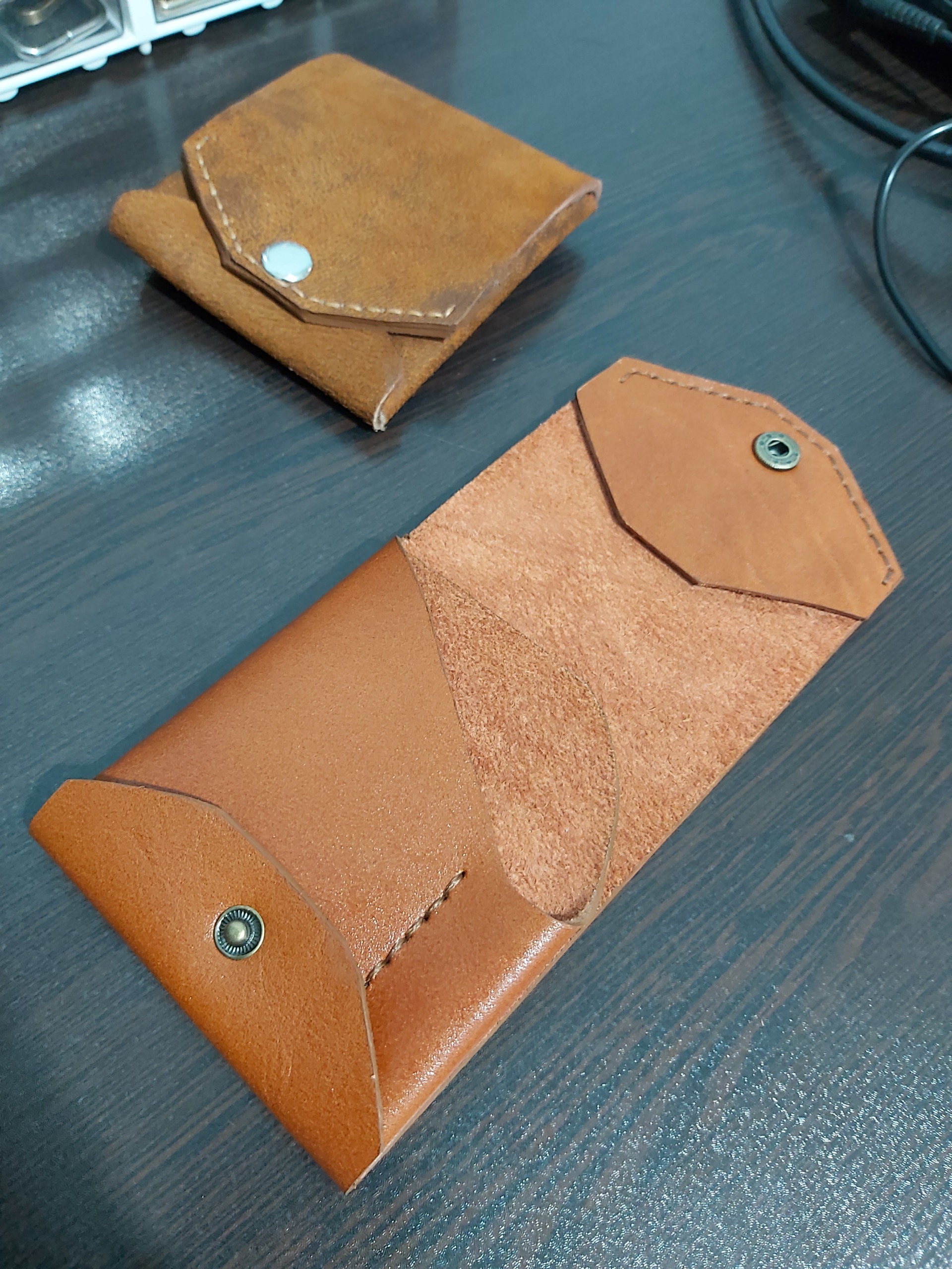 کیف پول و کارت چرم گاوی مدل مارال
