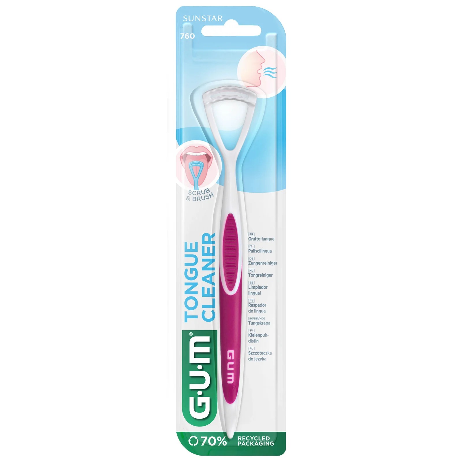 مسواک زبان پاک کن جی یو ام (GUM TONGUE CLEANER)