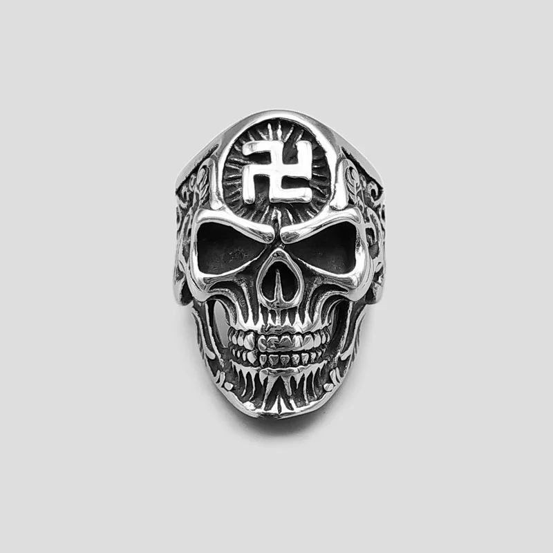 انگشتر وفاداری المان نازی طرح اسکلت سواستیکا