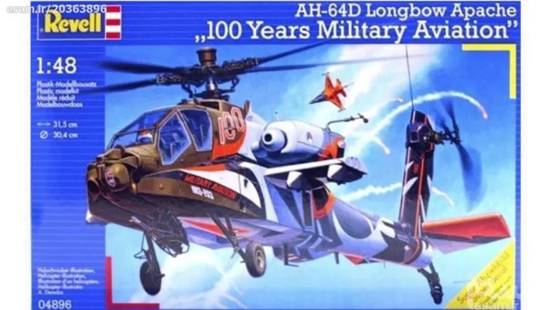ماکت هواپیمای AH-64D LONGBOW APACHE مقیاس 1/48