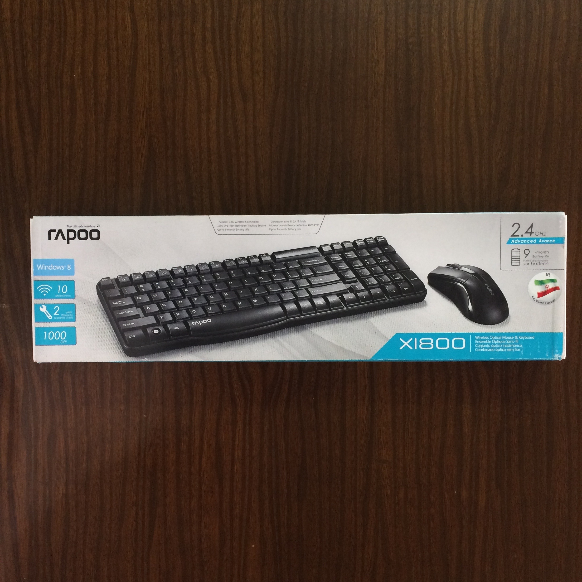 کیبورد و ماوس بی سیم رپو مدل Rapoo X1800
