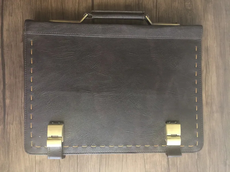 کیف اداری چرم مصنوعی قهوه ای