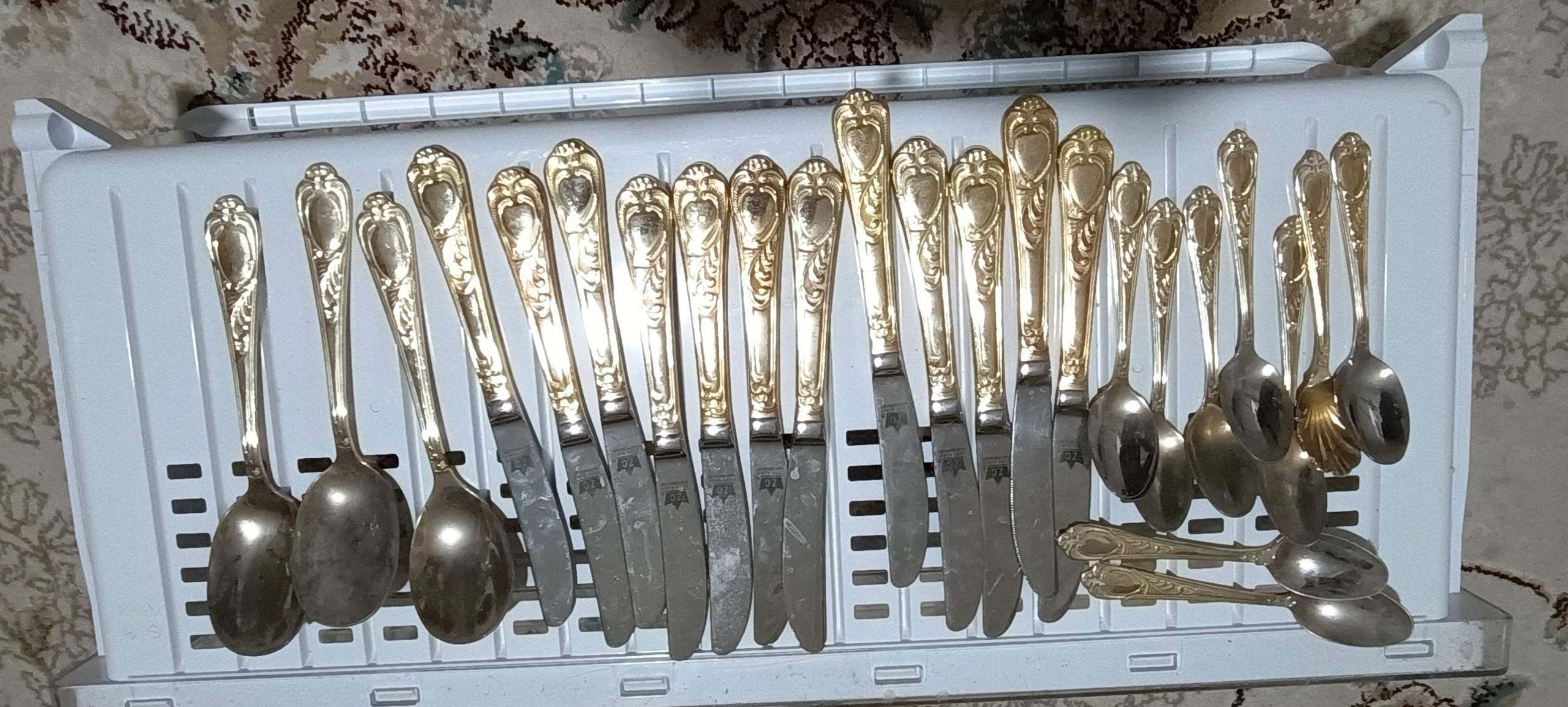 سرویس قاشق چنگال روکش طلا 24عیار