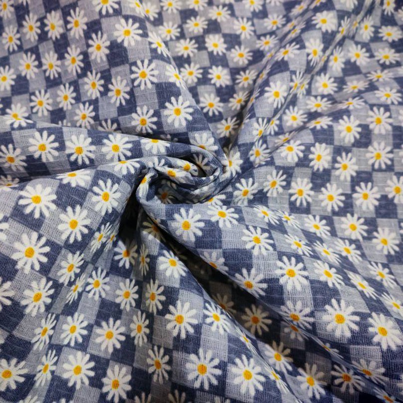 پارچه آشپزخانه پنبه ای طرح بابونه عرض 1.5 کد A