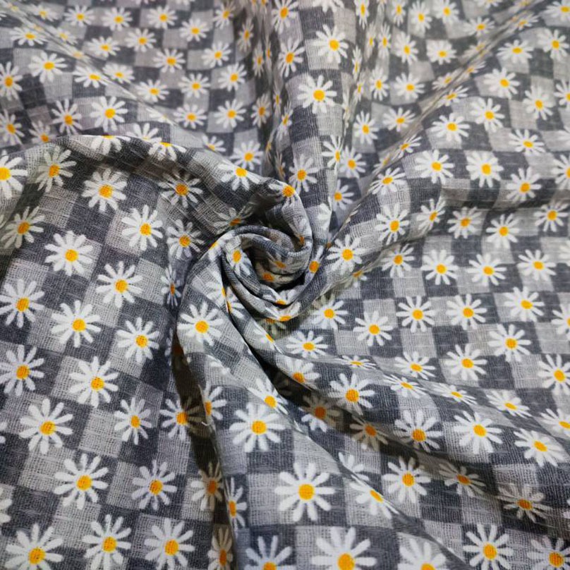 پارچه آشپزخانه پنبه ای طرح بابونه عرض 1.5 کد B