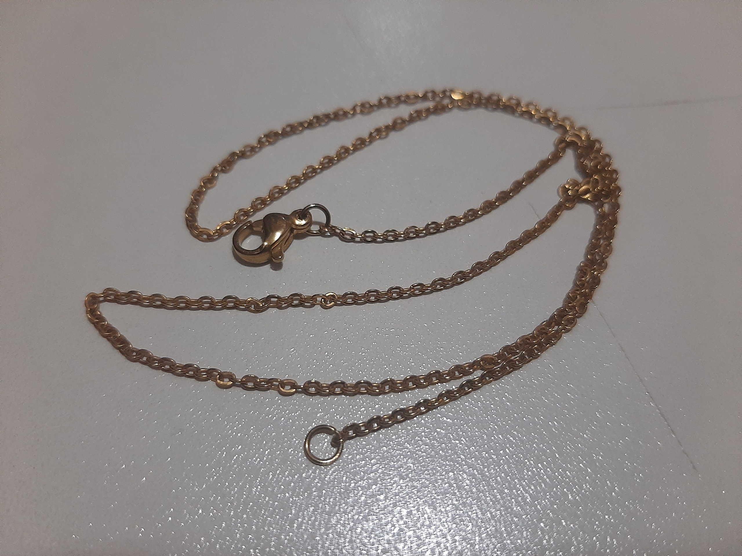 گردنبند زنجیر ریز طلایی 44 سانتی