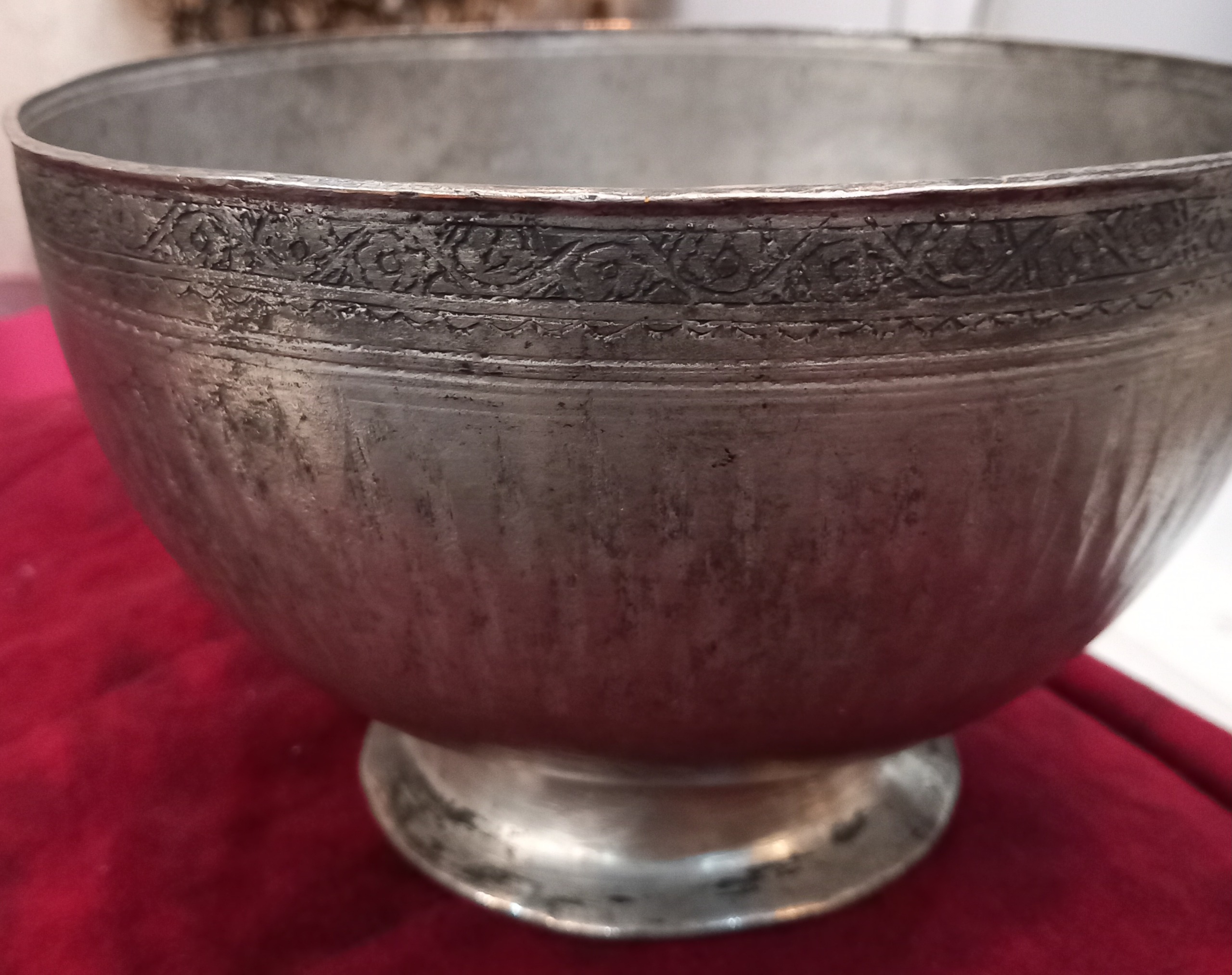 میوه خوری قاجاری دور قلم مسی