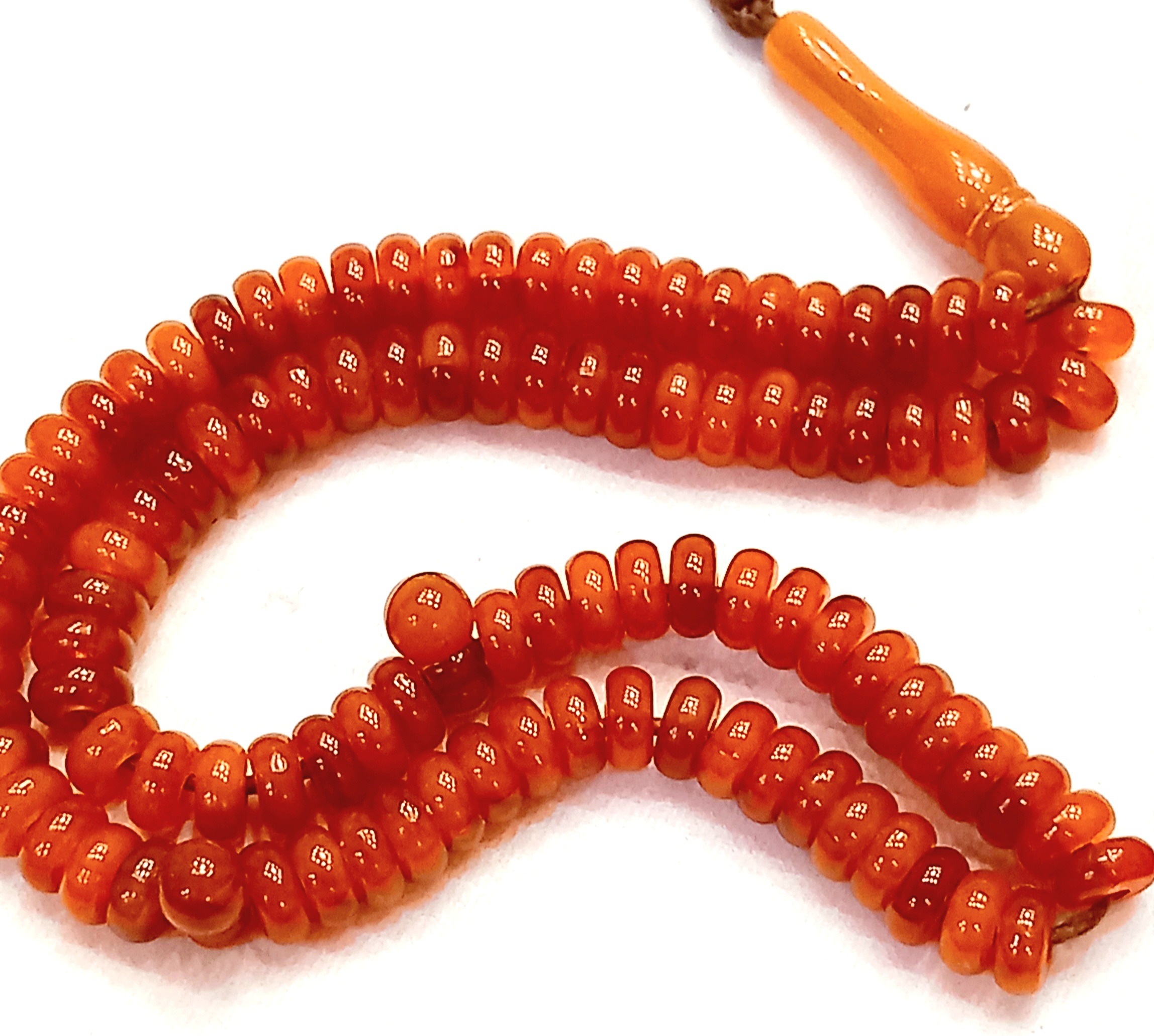 تسبیح زیبای عقیق یمنی تراش چرتکه ای