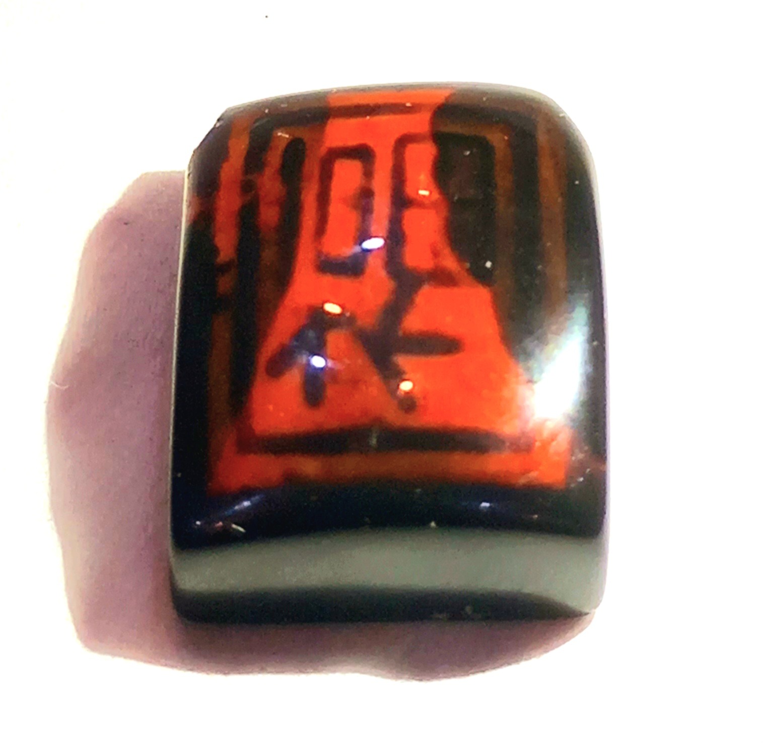 کمیابترین عقیق گبری نشان دار آتشی