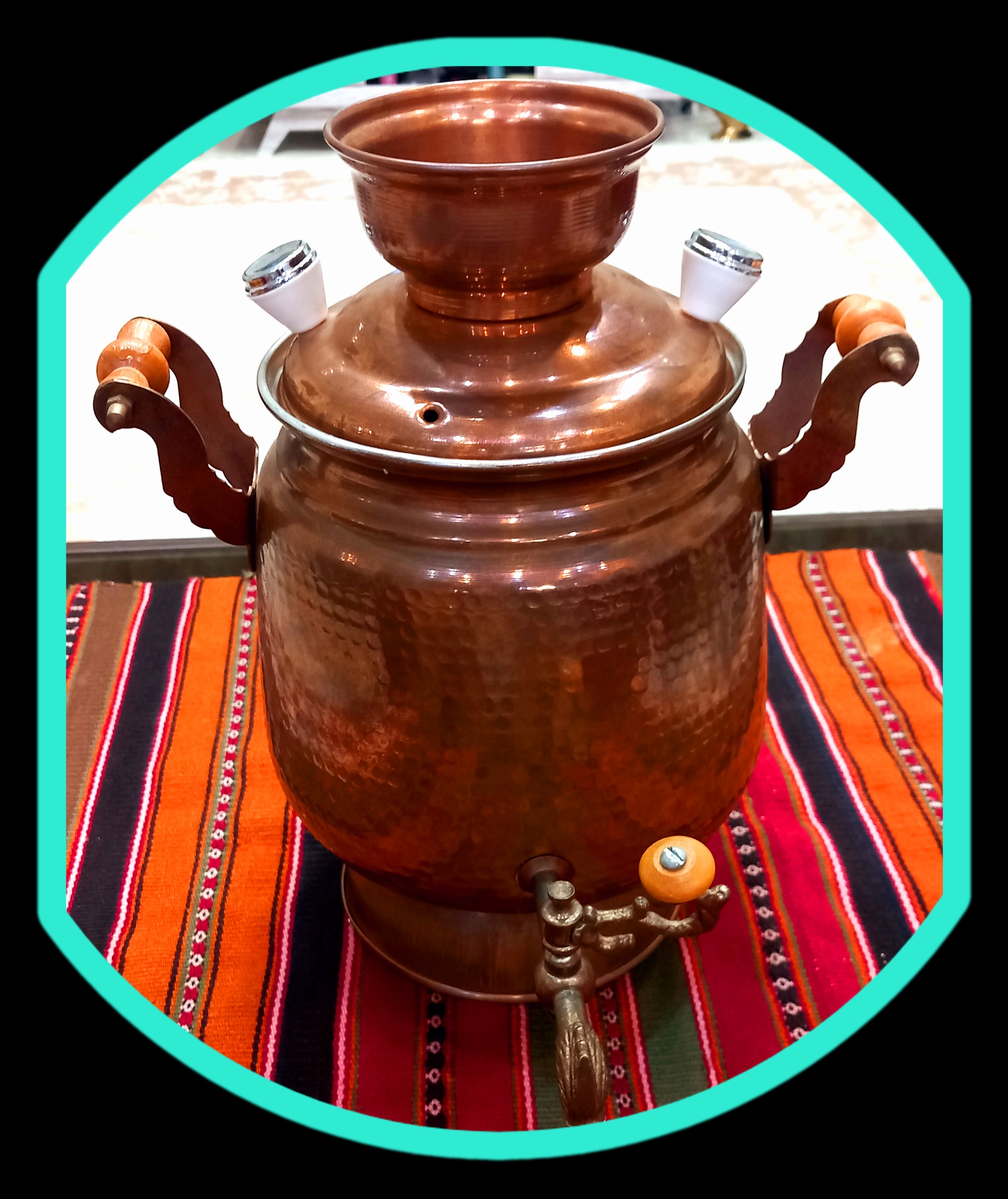 سماور مسی ( زنجان ) آنتیک فوقالعاده زیبا