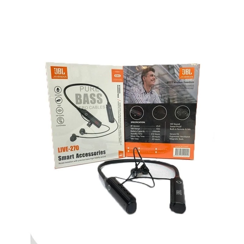 هندزفری گردنی طرح jbl مدل live-270