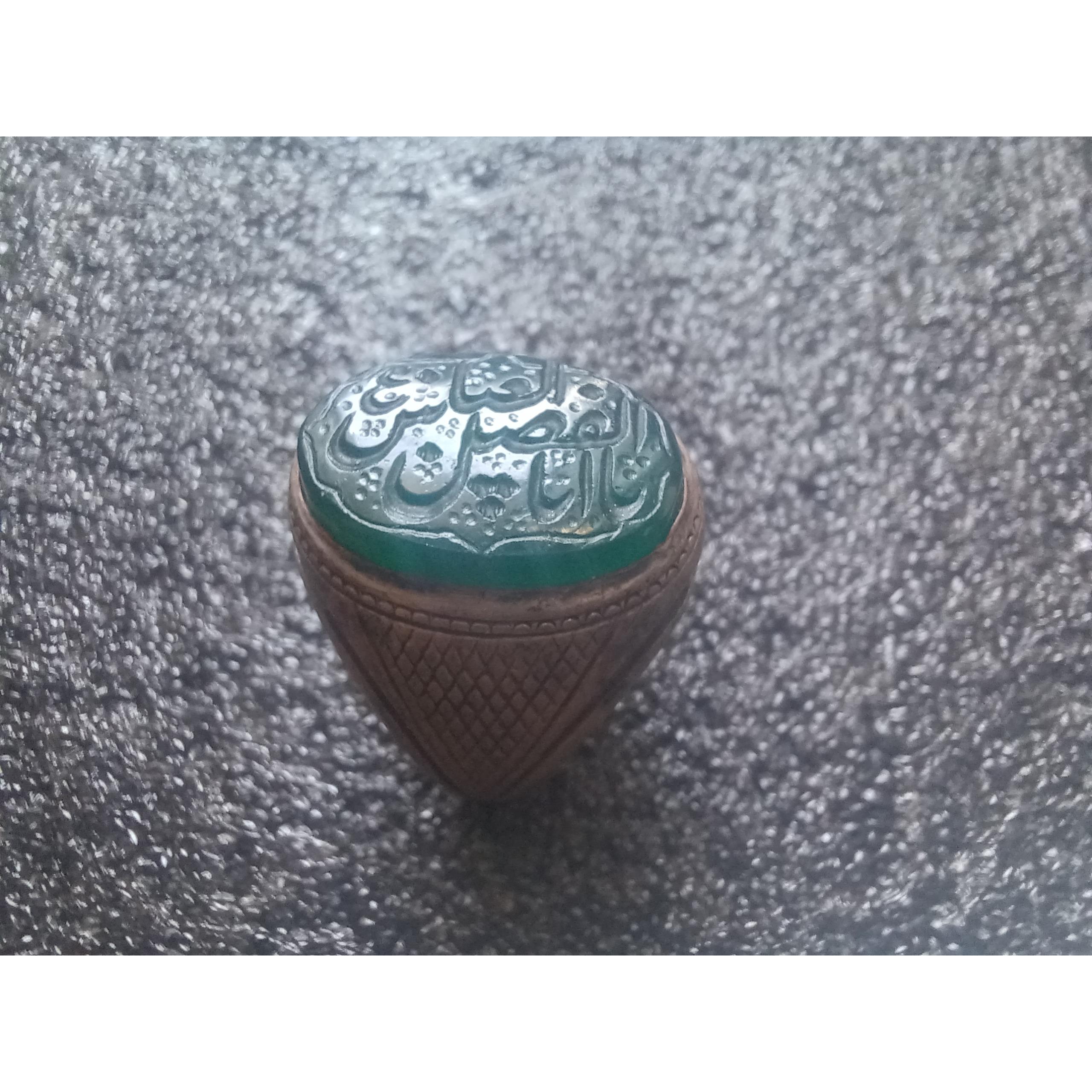 انگشتر نقره قدیمی خطی یا ابالفضل العباس