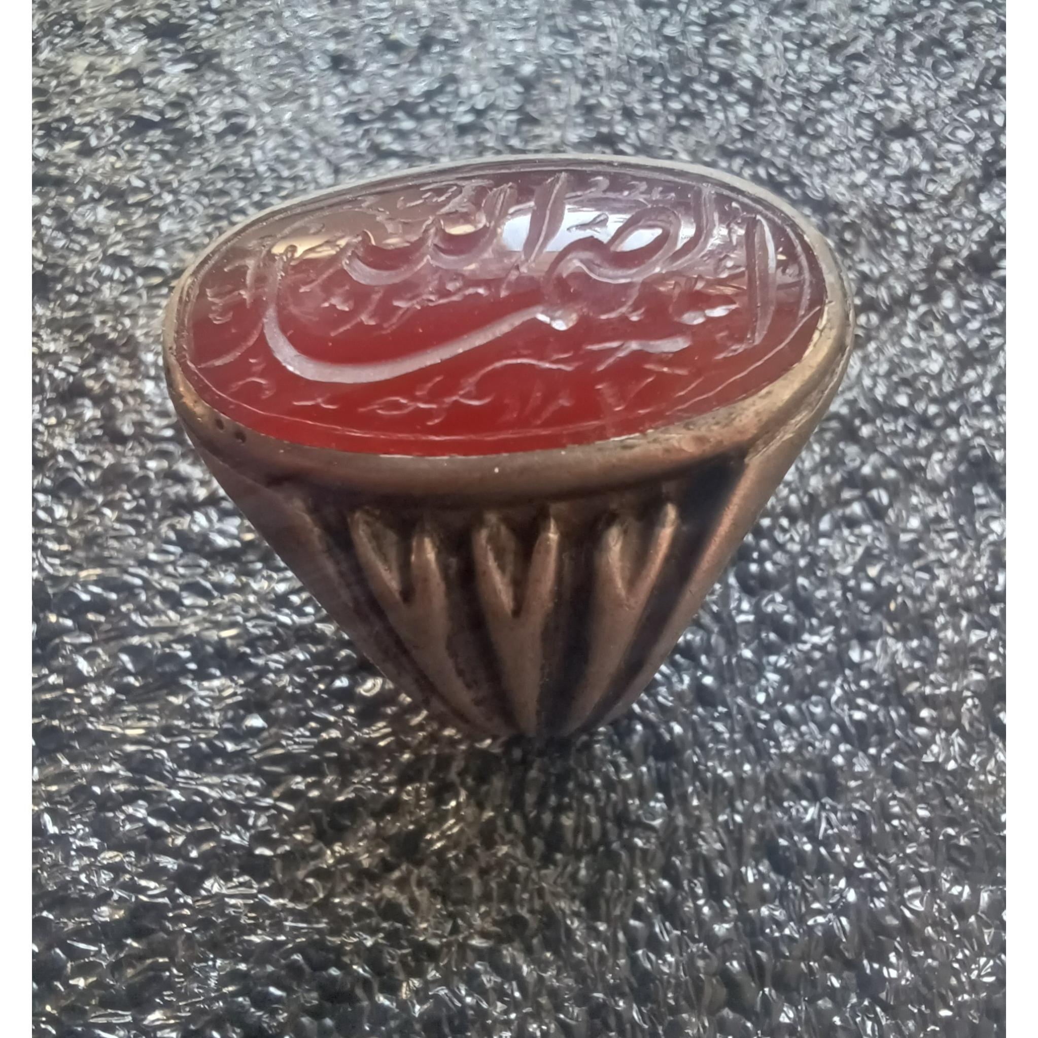 انگشتر نقره خطی قدیمی الله الصمد