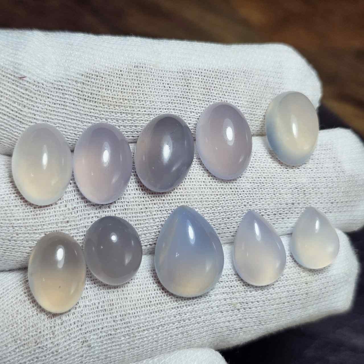 پک 10 عددی سنگ عقیق سوسنی کبود معدنی کد G81195