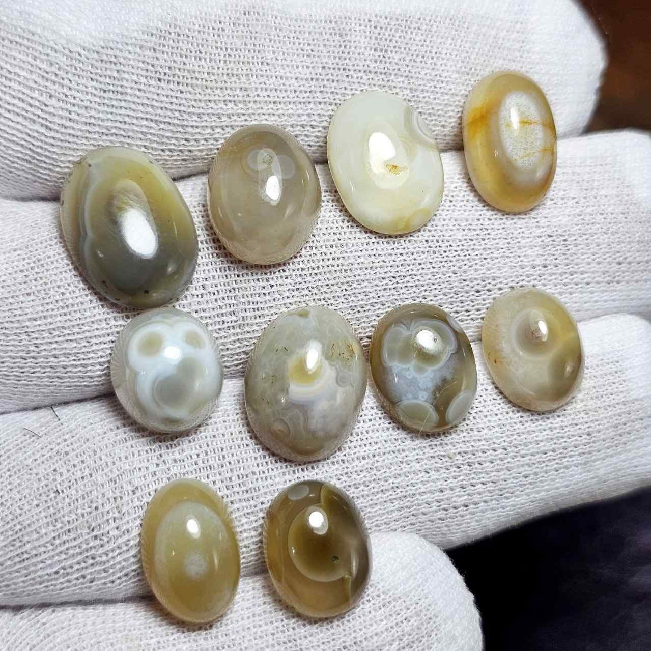 پک 10 عددی سنگ طبیعی عقیق باباقوری معدنی کد G81199